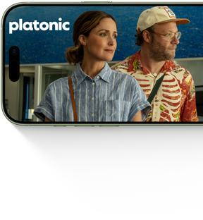 iPhone 17, Vorderansicht, zeigt die Apple TV+ Serie Platonic