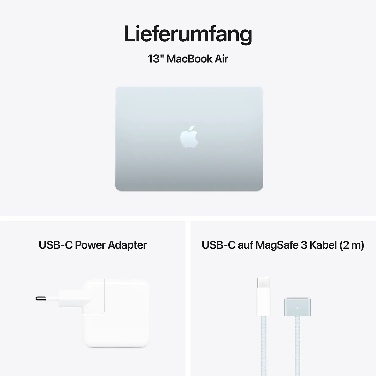 Macbook Air 13.6'' - M4 10-Core CPU 8-Core GPU - 16 GB - 256 GB SSD - Himmelblau - 2025 Macbook air 13 inch m4 himmelblau ansicht 11