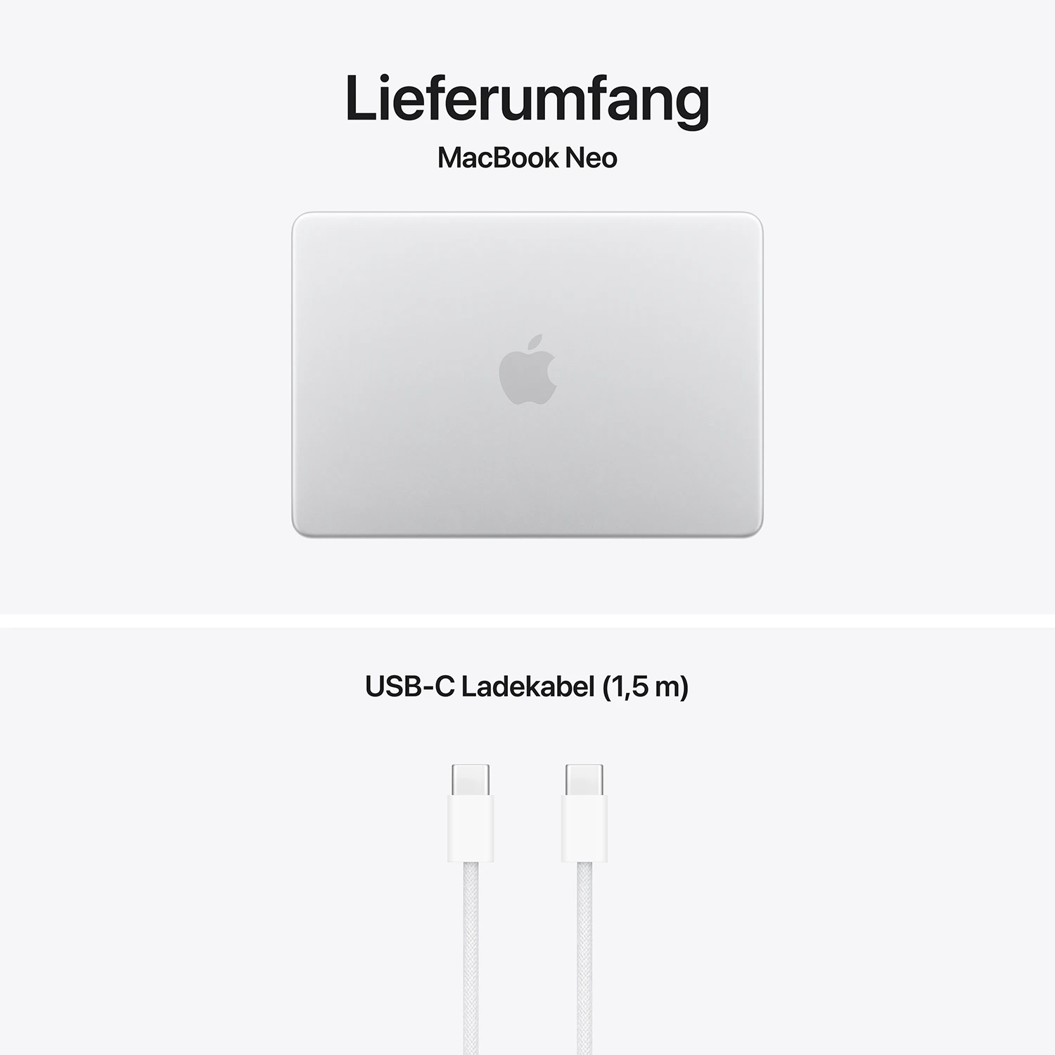 Macbook Neo 13'' A18 6-Core CPU  5-Core GPU - 8 GB - 256 GB SSD - Silber - 2026 - Kein Netzteil 