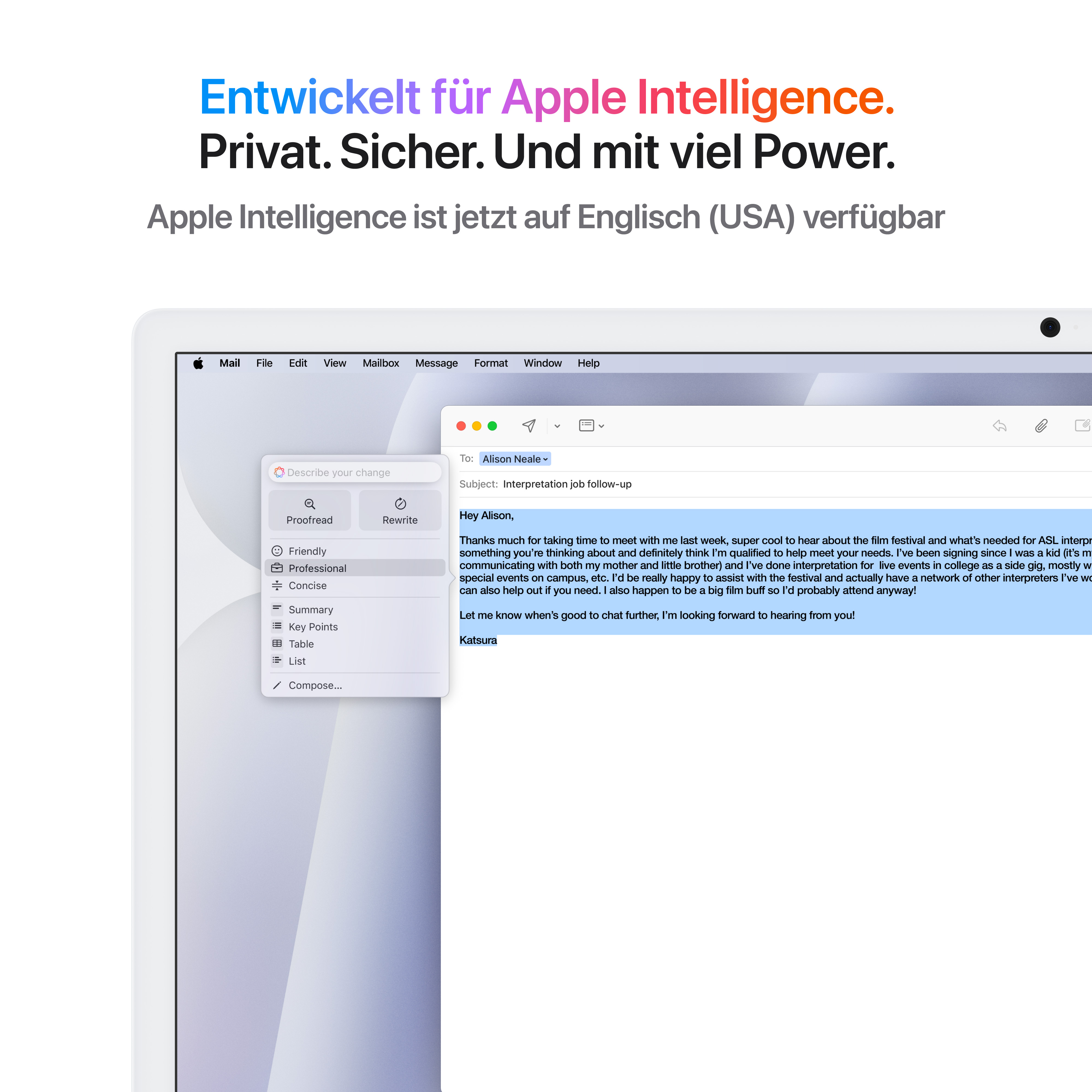 Imac m4 pro chip 4 port 24 in silber ansicht 5