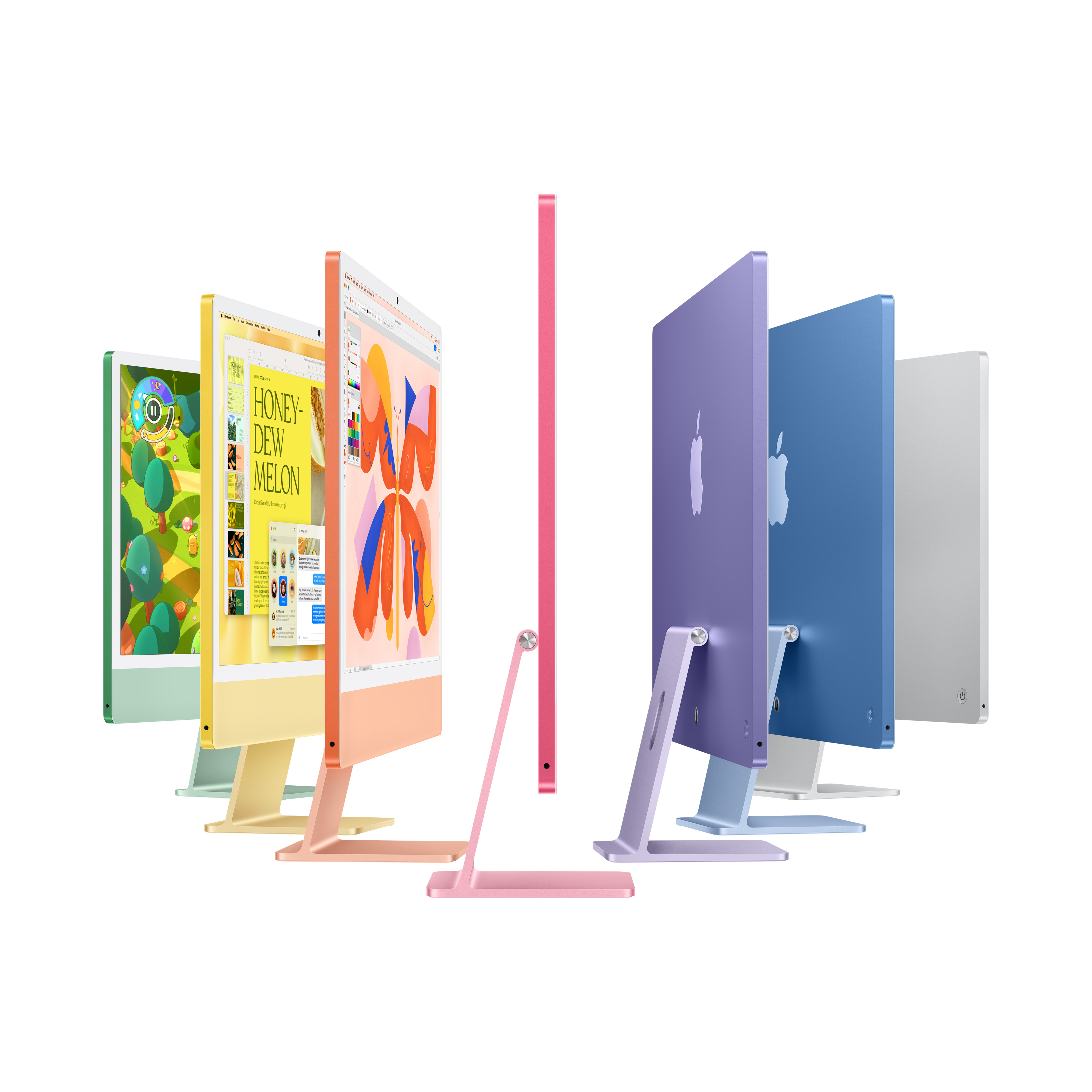 Imac m4 pro chip 4 port 24 in blau ansicht 4