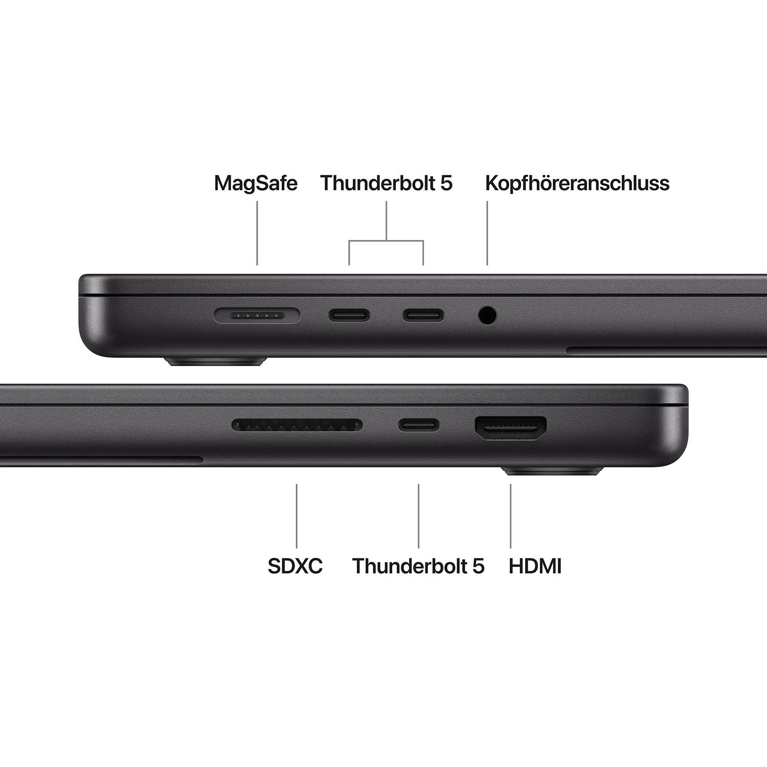 Apple MacBook Pro 16'' M5 Max 18-Core CPU  40-Core GPU - 2TB - 48GB Space Schwarz - 2026 - Kein Netzteil