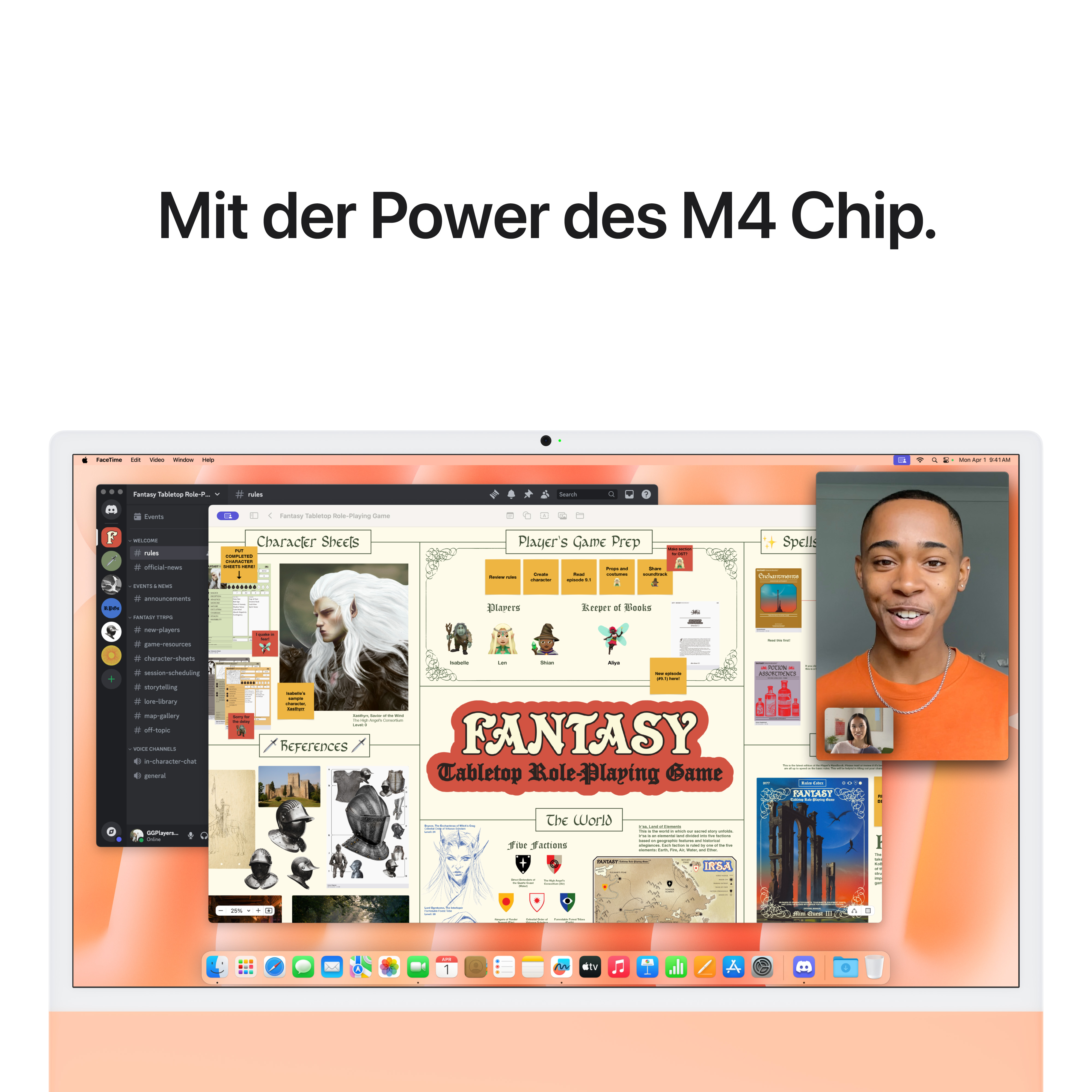 Imac m4 pro chip 4 port 24 in orange ansicht 6