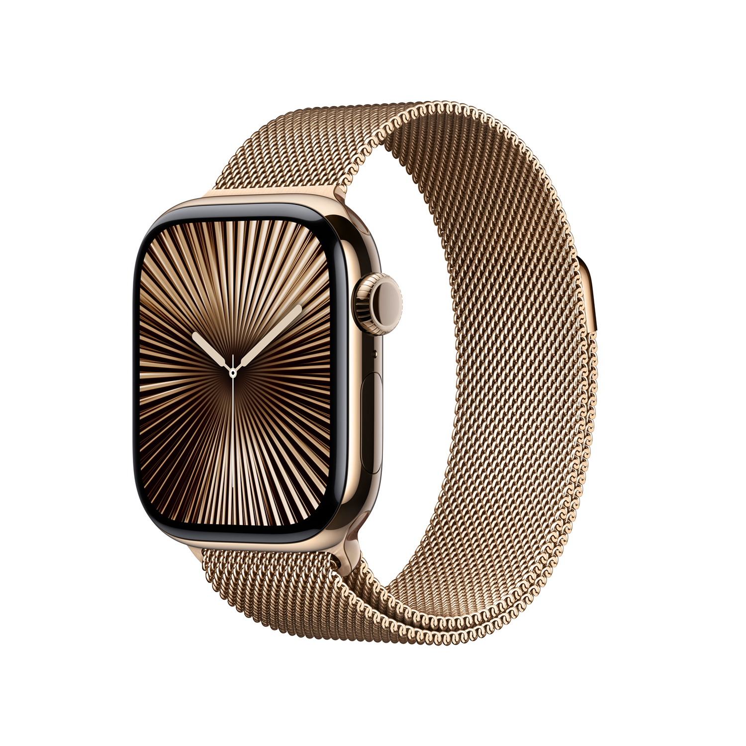 Apple Watch S10 Titan Gold Cellular 42mm (Milanaise Armband gold)