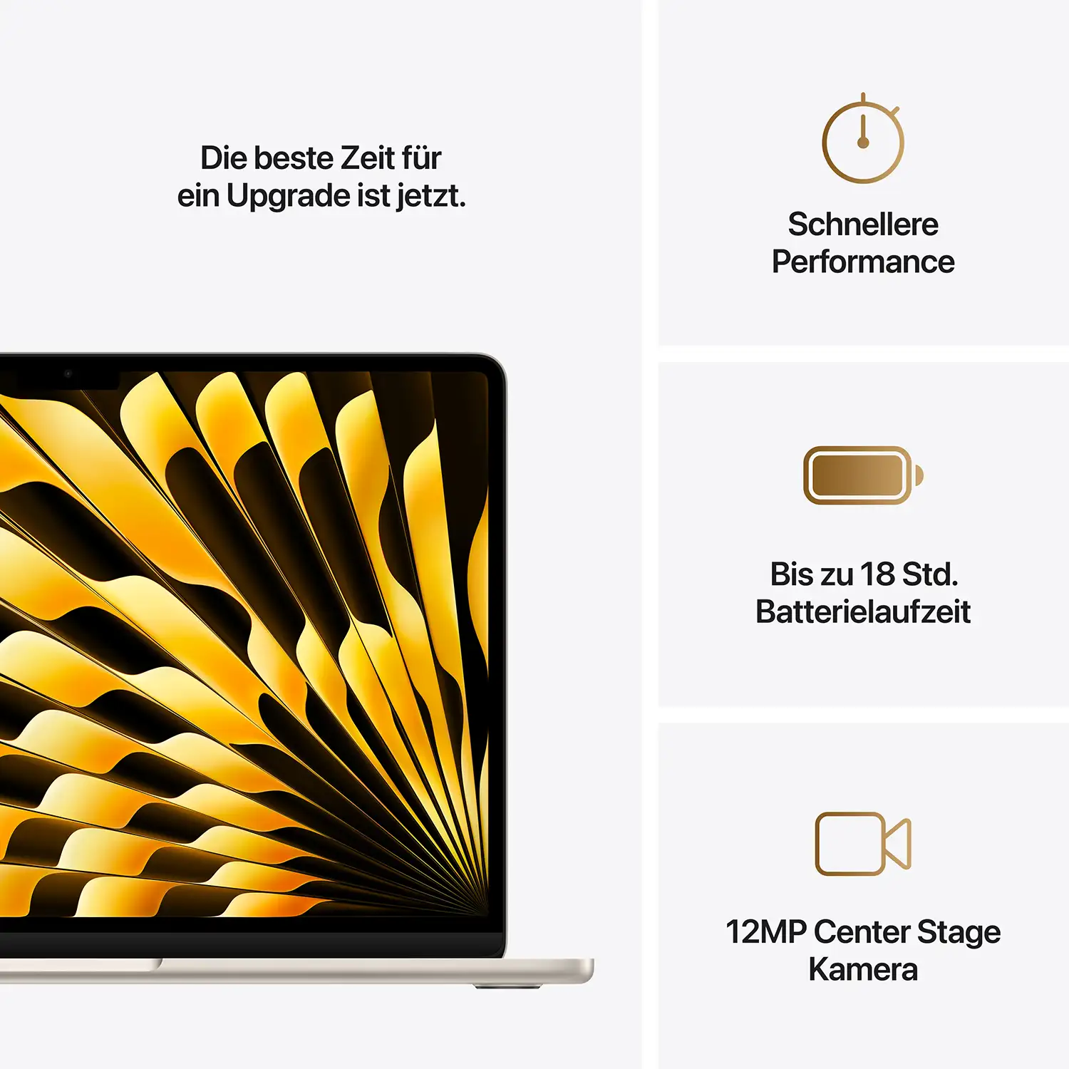Macbook Air 13.6'' - M4 10-Core CPU 10-Core GPU - 24 GB - 512 GB SSD - Polarstern - 2025 Macbook air 13 inch m4 starlight ansicht 10