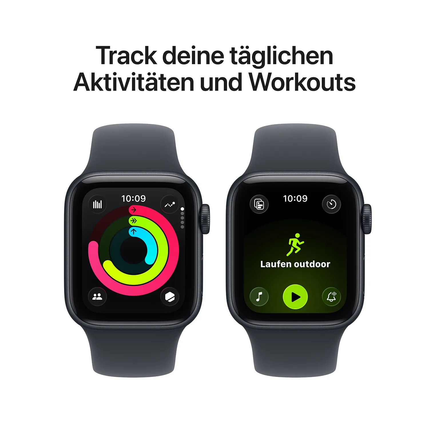 Apple Watch SE 3 GPS 40mm Mitternacht Aluminium Case mit Mitternacht Sport Band - S/M