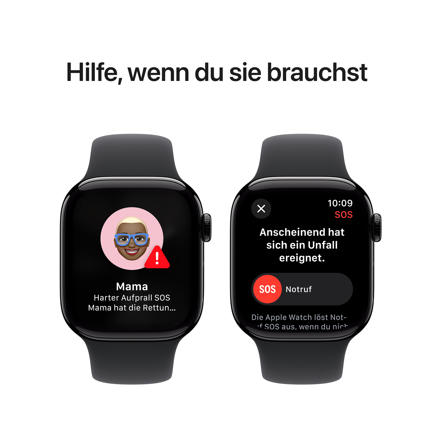 Apple watch series 10 42mm gps jet schwarz aluminum sport band schwarz ansicht 6