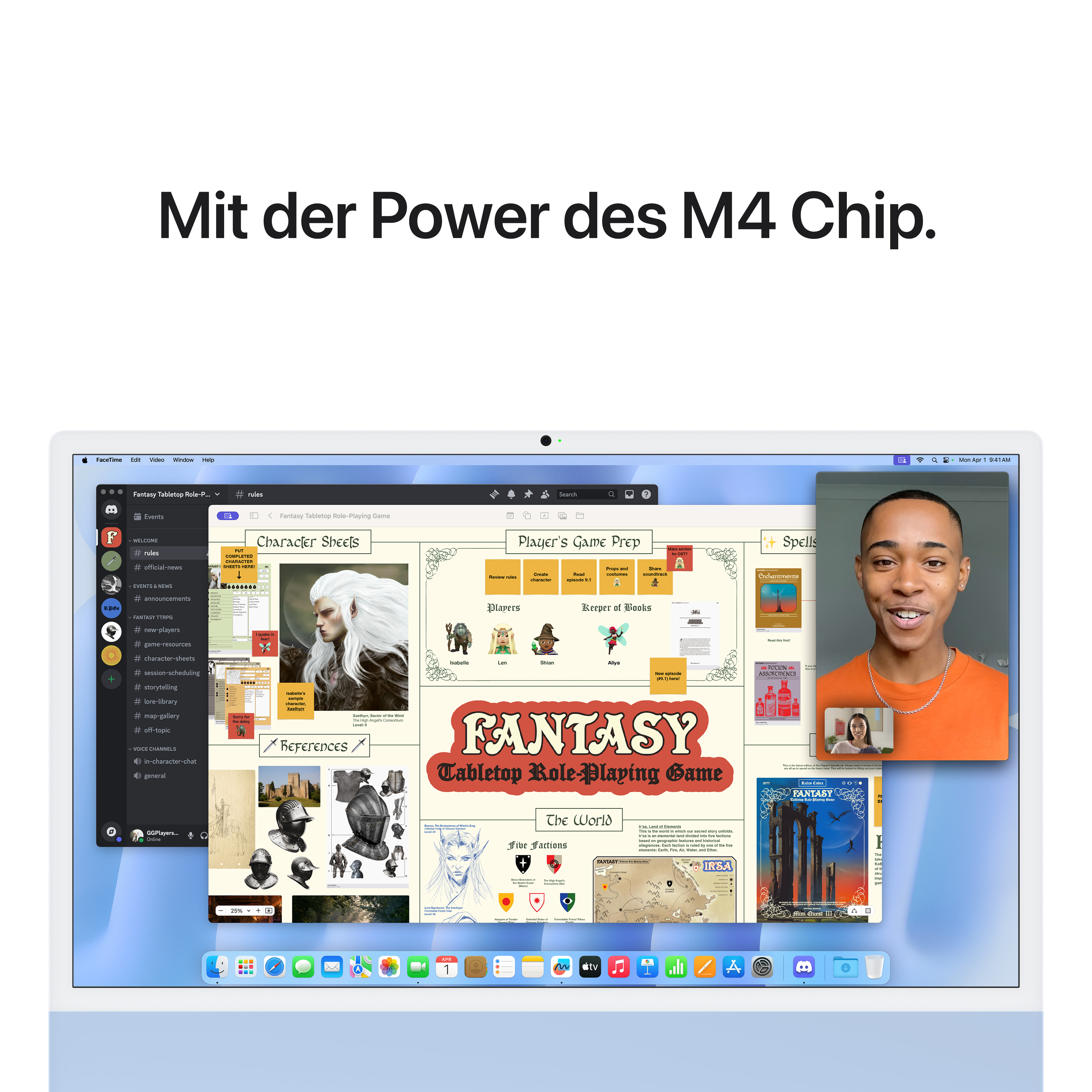 Imac m4 pro chip 4 port 24 in blau ansicht 6