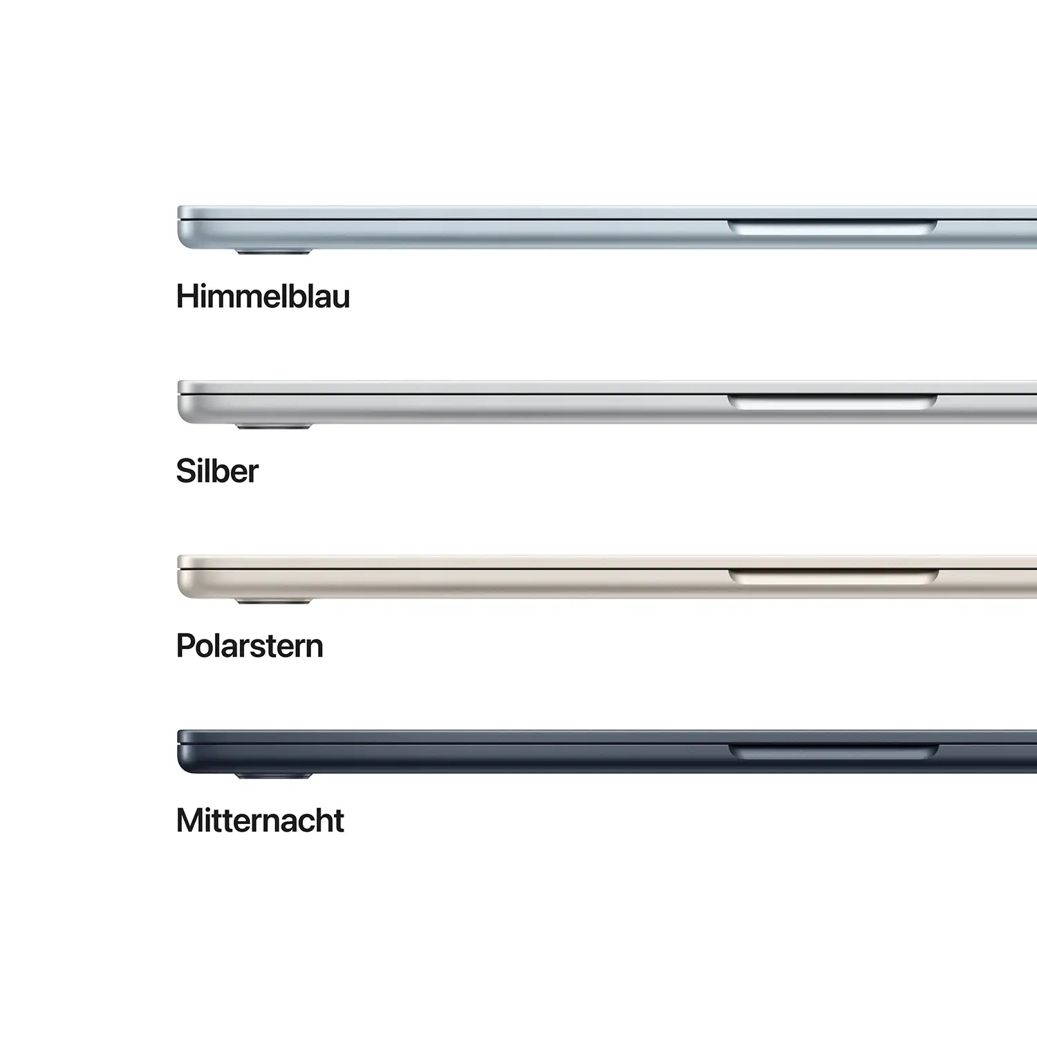 Macbook Air 15'' - M4 10-Core CPU 10-Core GPU - 16 GB - 256 GB SSD - Mitternacht - 2025 Macbook air 15 inch m4 midnight ansicht 3