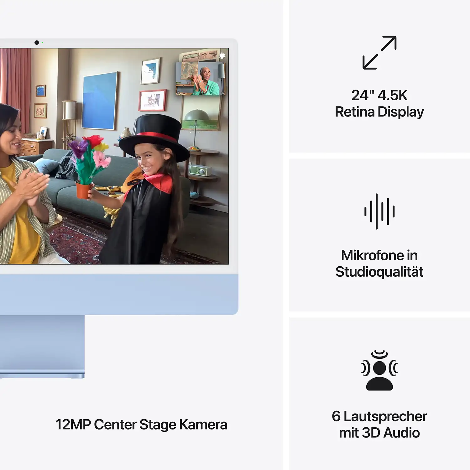 Imac m4 chip 2 port 24 in blau ansicht 7