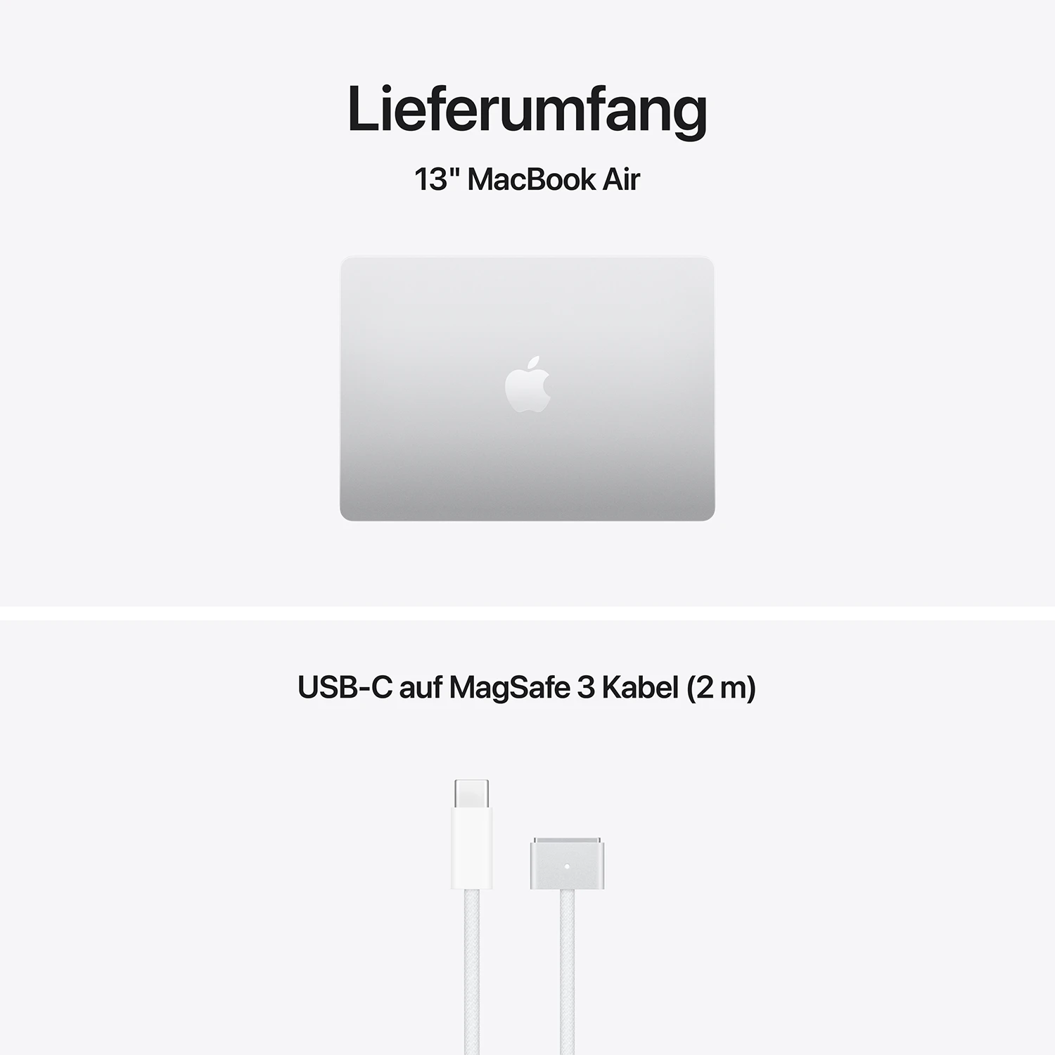Macbook Air 13'' M5  10-Core CPU  8-Core GPU - 16 GB - 512 GB SSD - Silber - 2026 - Kein Netzteil 