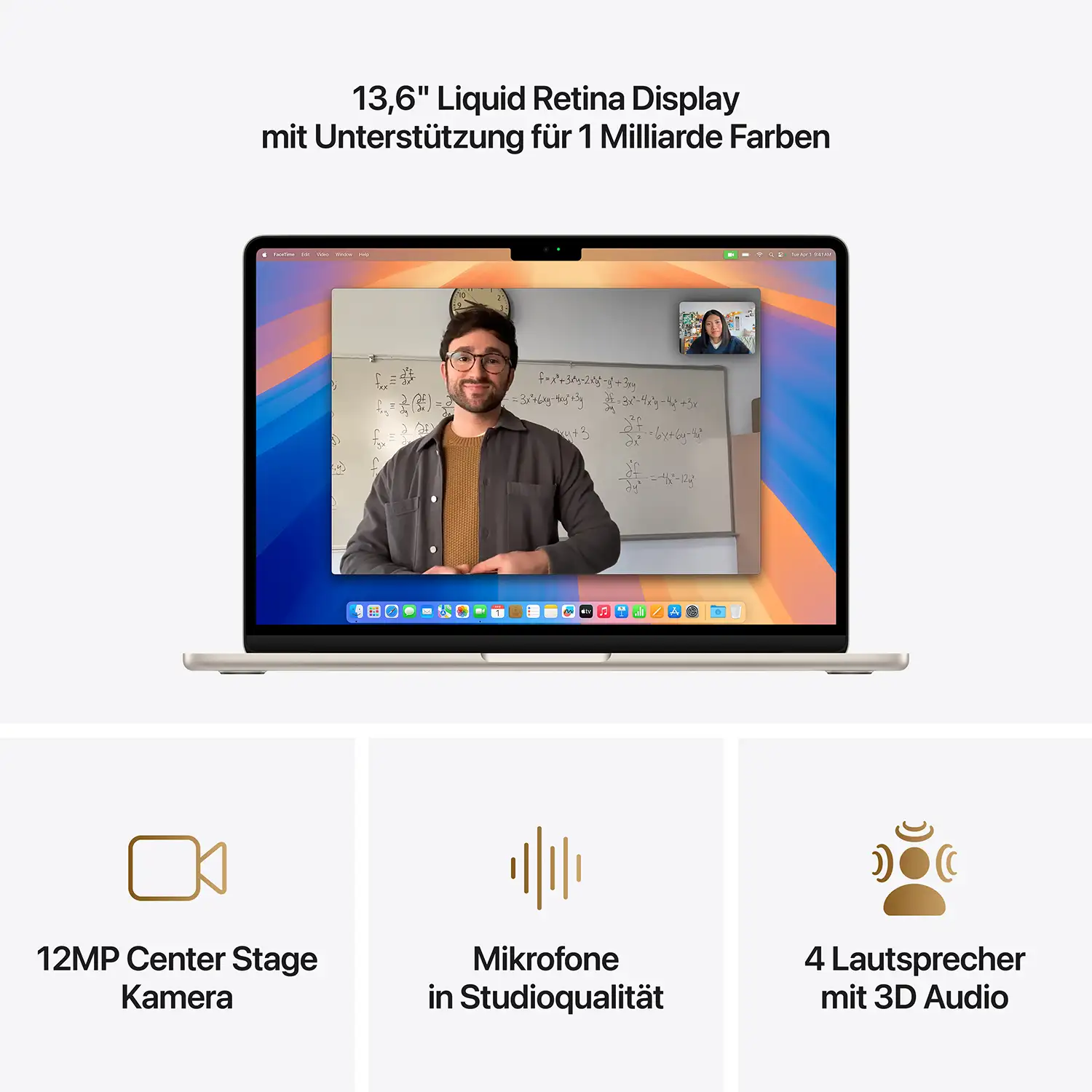 Macbook Air 13.6'' - M4 10-Core CPU 10-Core GPU - 24 GB - 512 GB SSD - Polarstern - 2025 Macbook air 13 inch m4 starlight ansicht 5