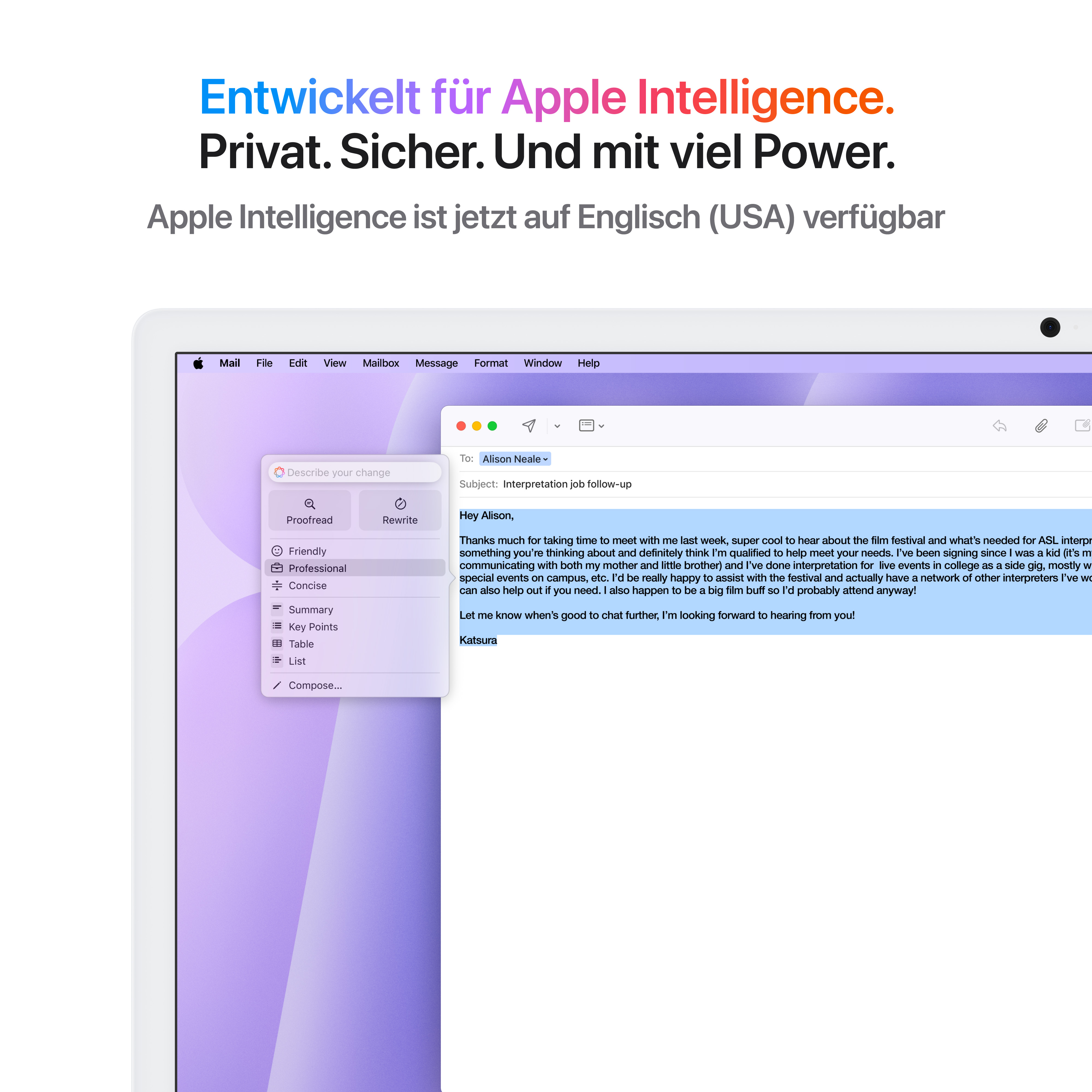 Imac m4 pro chip 4 port 24 in purple ansicht 5