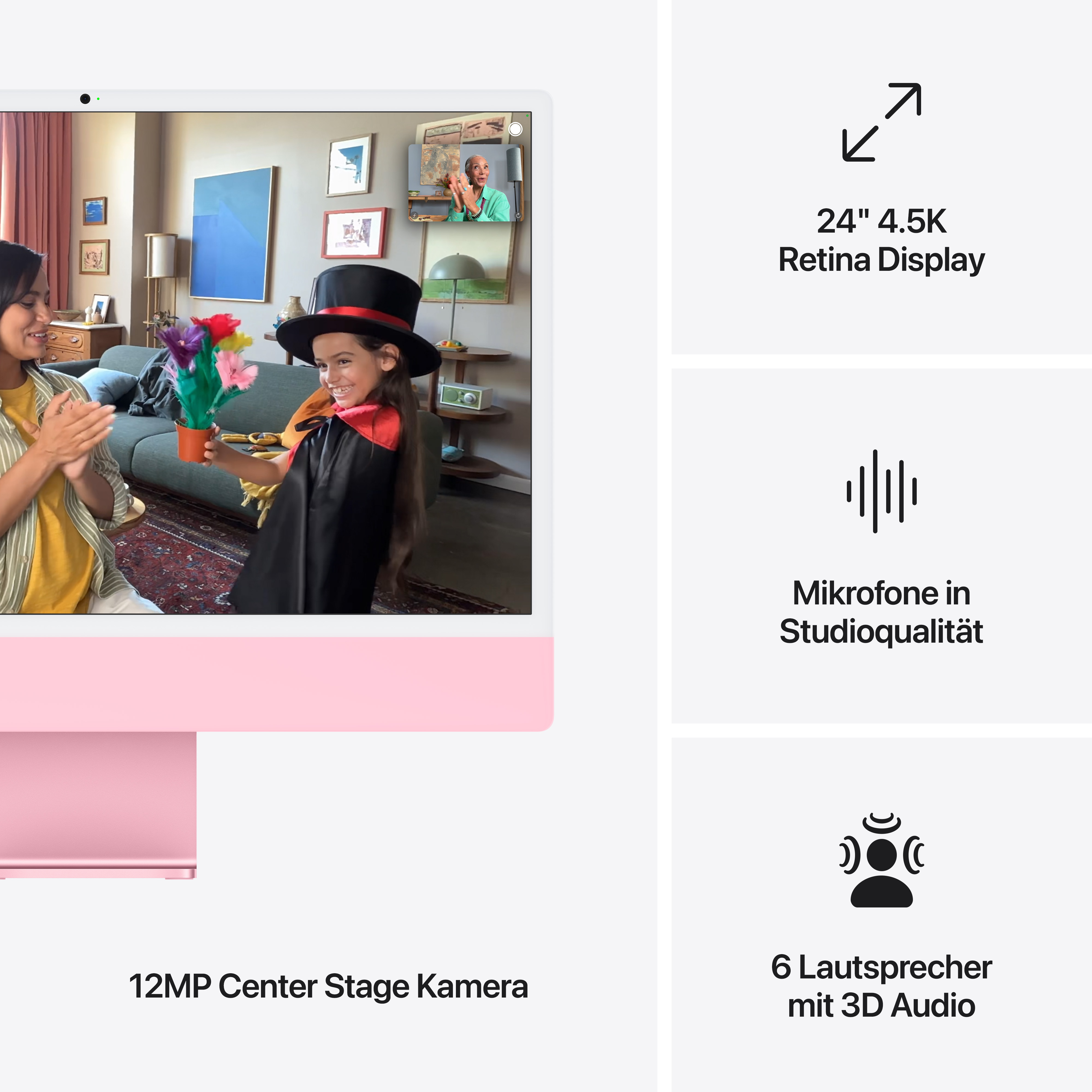 Imac m4 chip 2 port 24 in pink ansicht 7