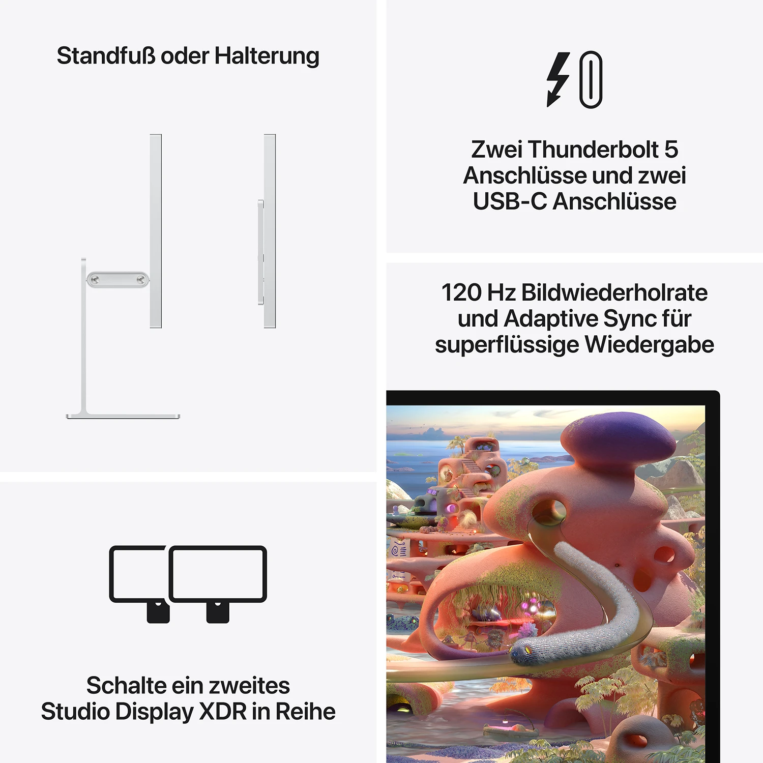 Apple Studio Display XDR Standardglas -  Neigungs- und höhenverstellbarer Standfuß  - 2026