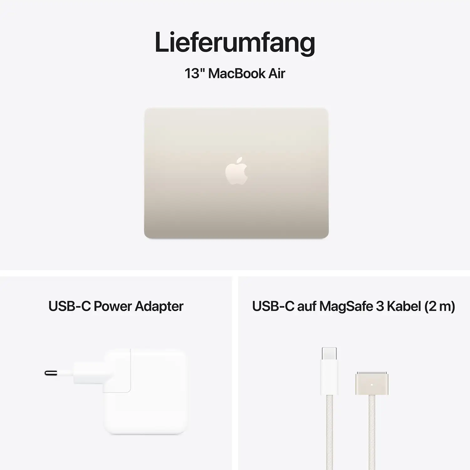 Macbook Air 13.6'' - M4 10-Core CPU 10-Core GPU - 24 GB - 512 GB SSD - Polarstern - 2025 Macbook air 13 inch m4 starlight ansicht 11