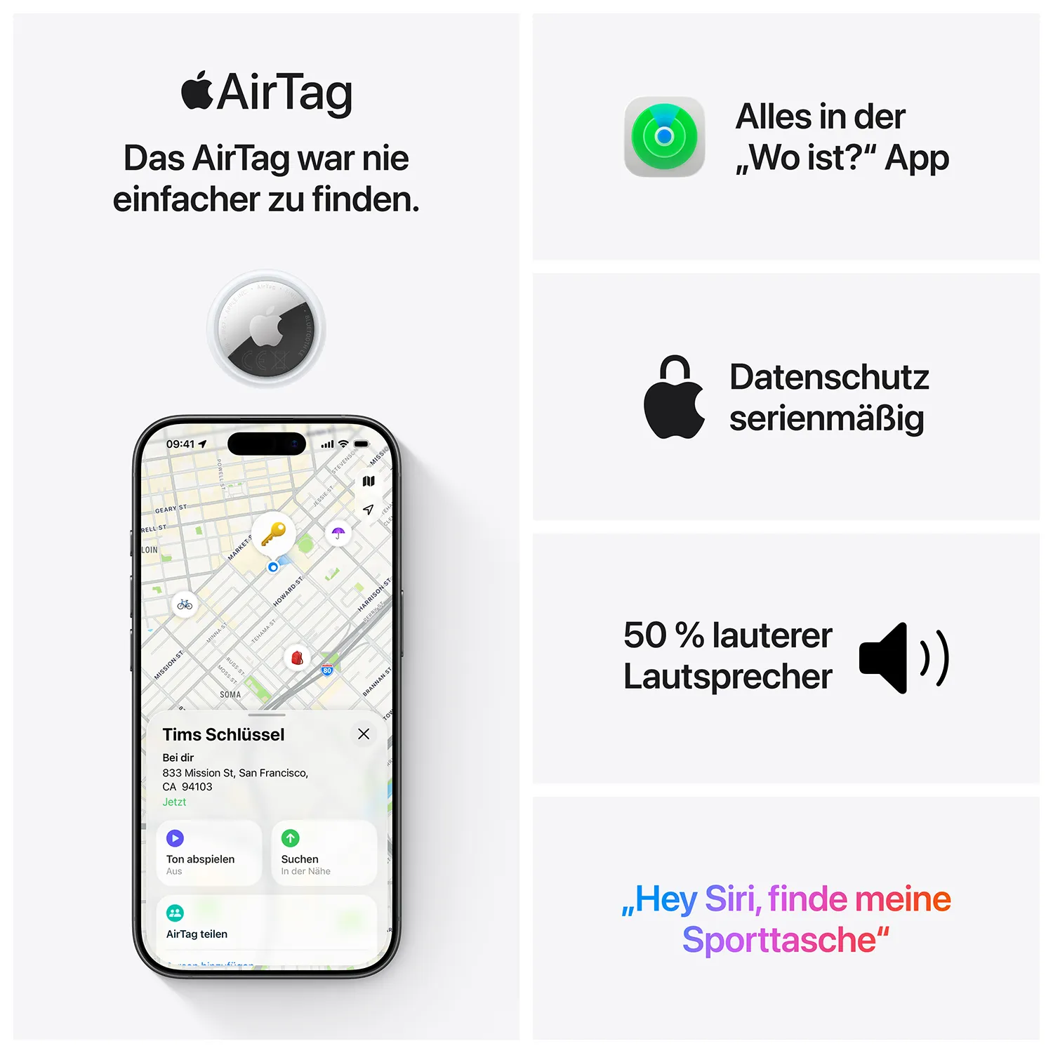 Apple Airtag 4er- Pack - 2. Gen.