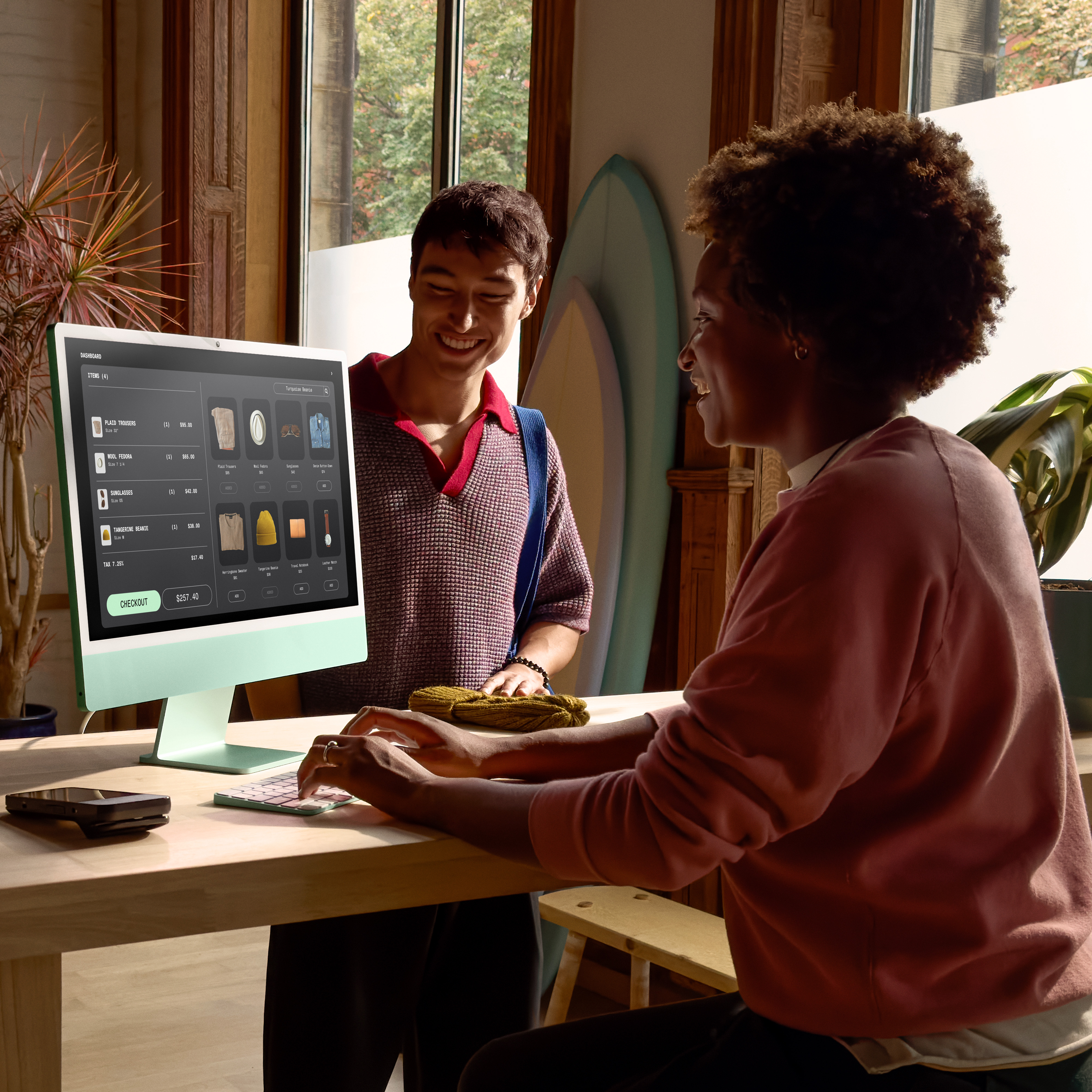 Imac m4 pro chip 4 port 24 in pink ansicht 8