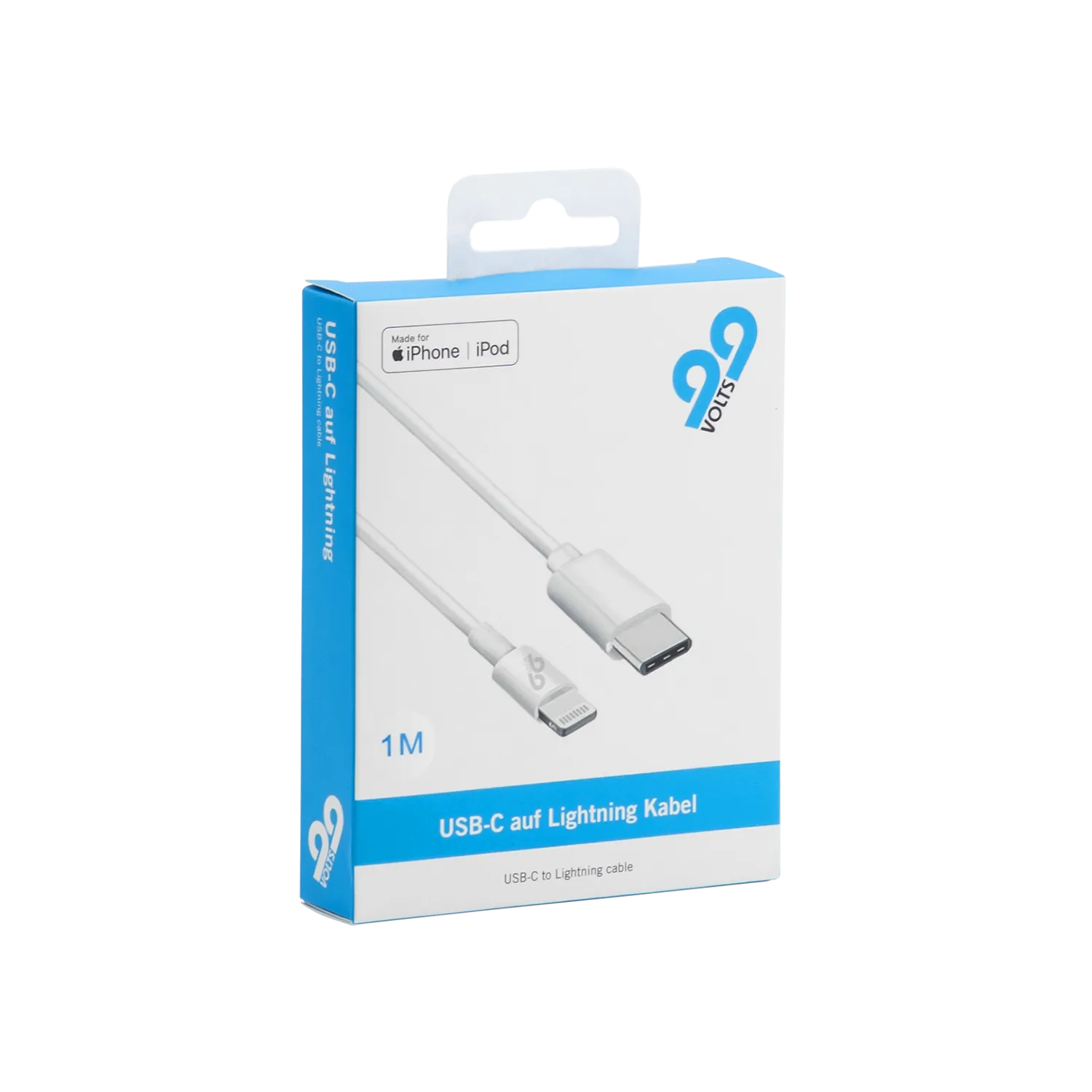 99VOLTS USB-C to Lightning 1m Charge/Sync cable