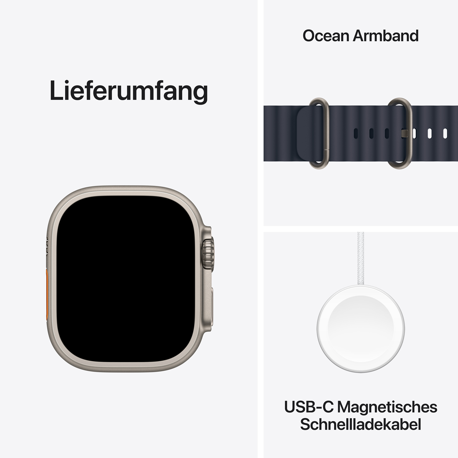 Apple Watch Ultra 2 Titanium Cellular 49mm Natur (Ocean Armband marine) Apple Watch Ultra 2 Titanium Cellular 49mm Natur (Ocean Armband marine)