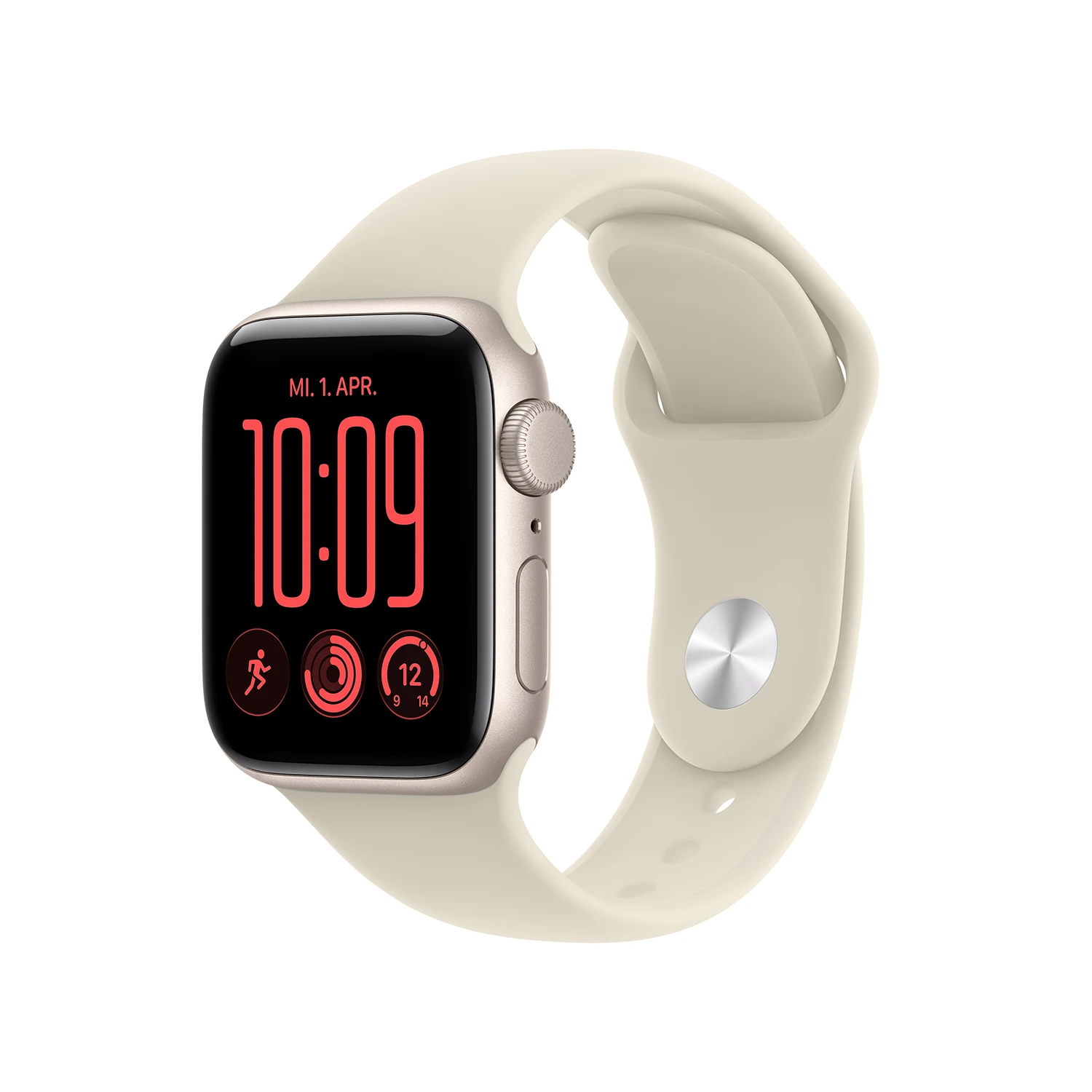 Apple Watch SE 3 Aluminium 40mm Polarstern (Sportarmband sand) S/M 2026