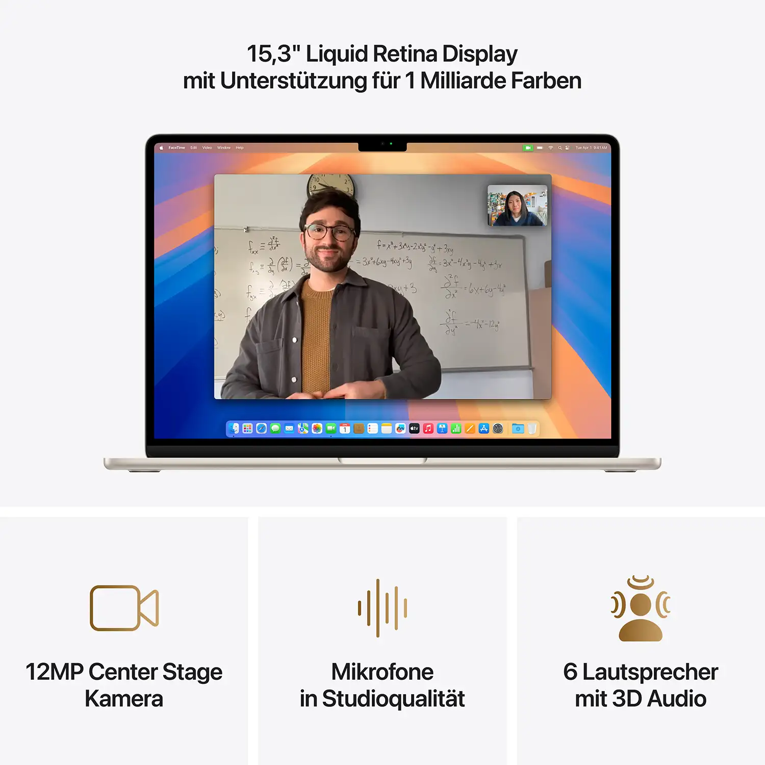 Macbook Air 15'' - M4 10-Core CPU 10-Core GPU - 24 GB - 512 GB SSD - Polarstern - 2025 Macbook air 15 inch m4 starlight ansicht 5