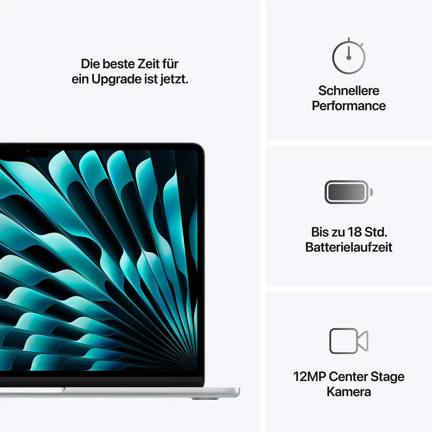 Macbook air 13 inch m4 silber ansicht 10