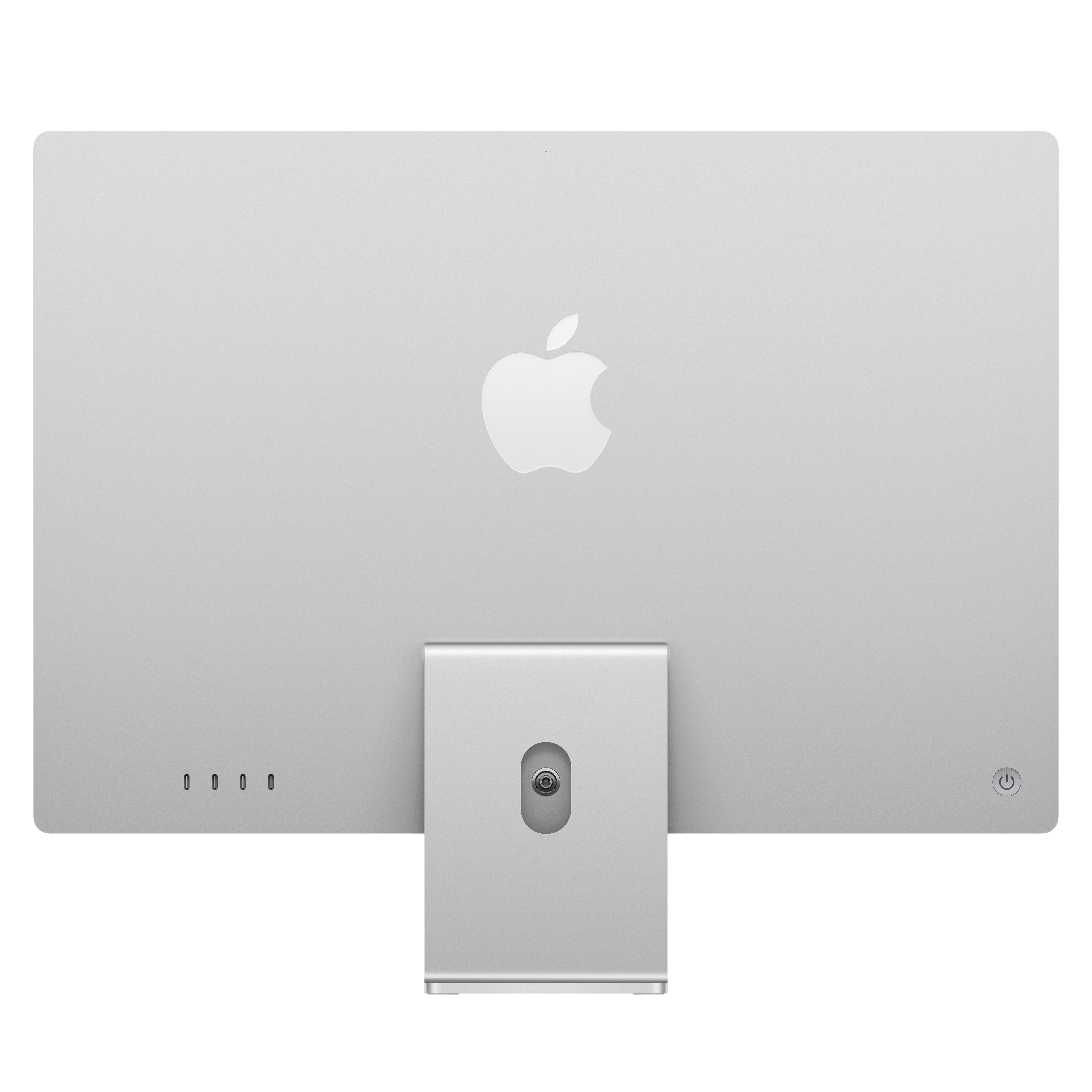 Imac m4 pro chip 4 port 24 in silber ansicht 2