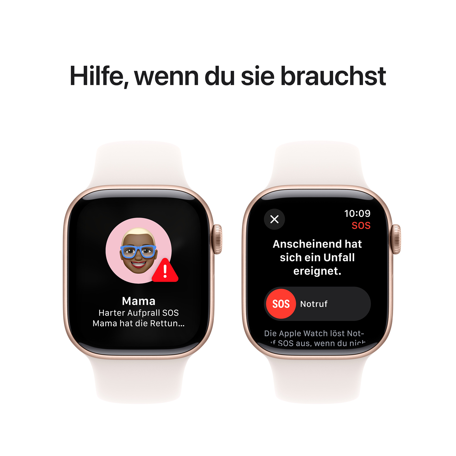Apple watch series 10 42mm gps roségold aluminum sport band light blush ansicht 6
