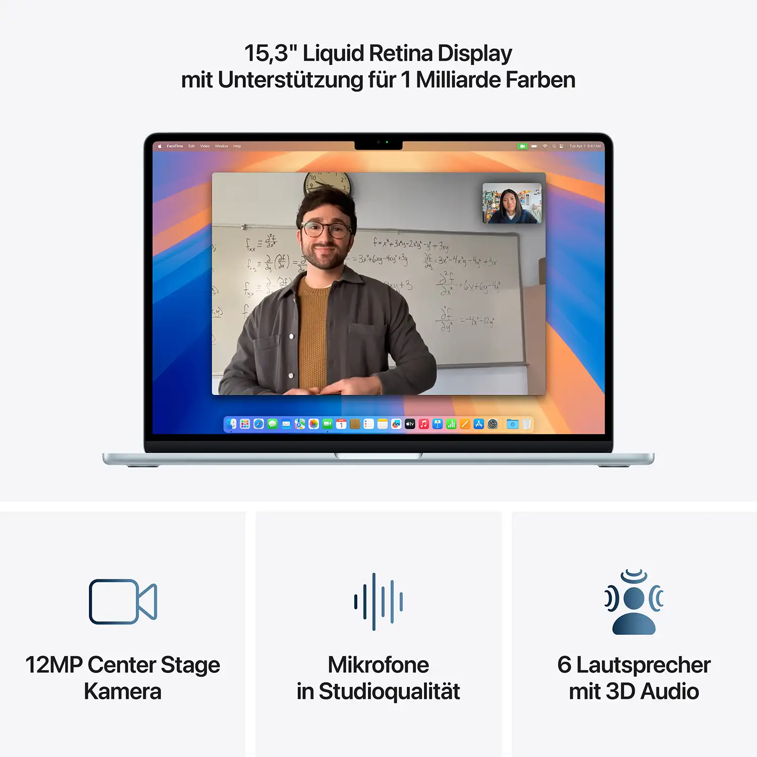 Macbook air 15 inch m4 himmelblau ansicht 5
