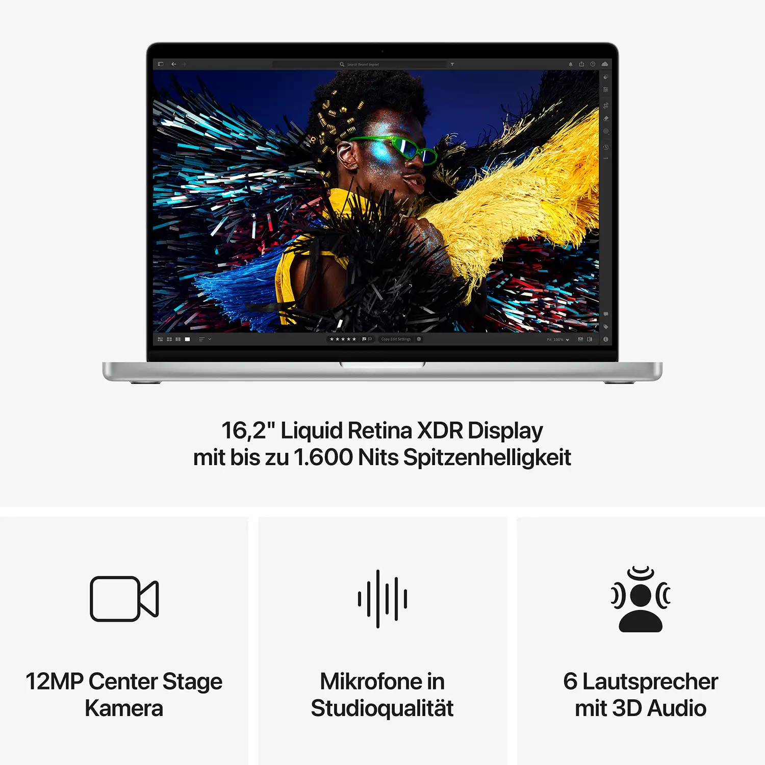 Apple MacBook Pro 16'' - Silber - NanoGlas - M4Max-16-40 - 128GB - 8TBSSD