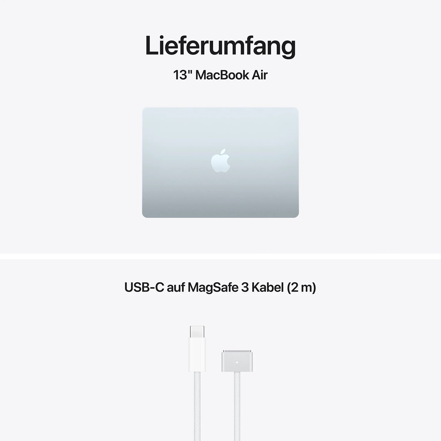 Macbook Air 13'' M5  10-Core CPU  10-Core GPU - 16 GB - 1 TB SSD - Himmelblau - 2026 - Kein Netzteil 