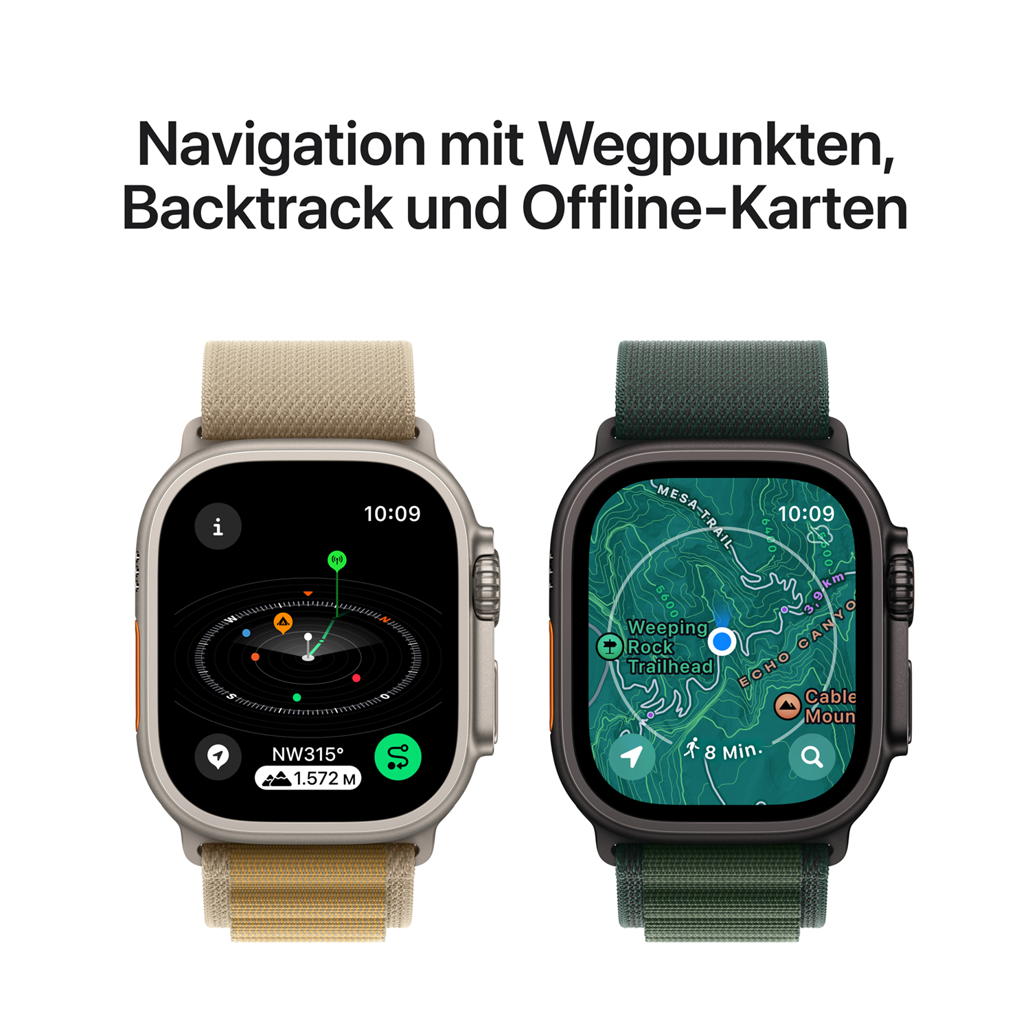 Apple Watch Ultra 2 Titanium Cellular 49mm Schwarz Milanaise Titan schwarz S