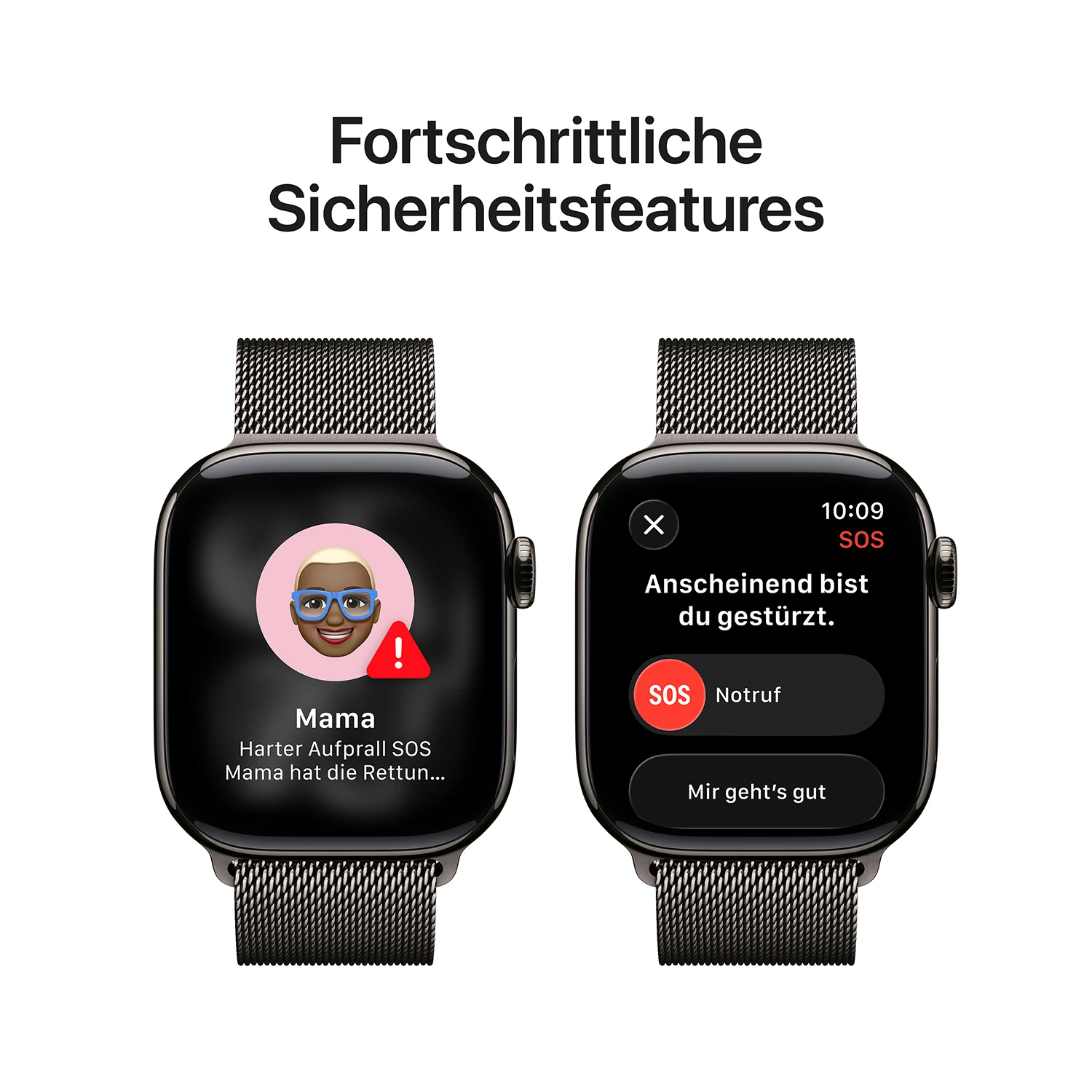 Apple Watch Series 11 GPS + Cellular 42mm Schiefer Titanium Case mit Schiefer Milanese Loop