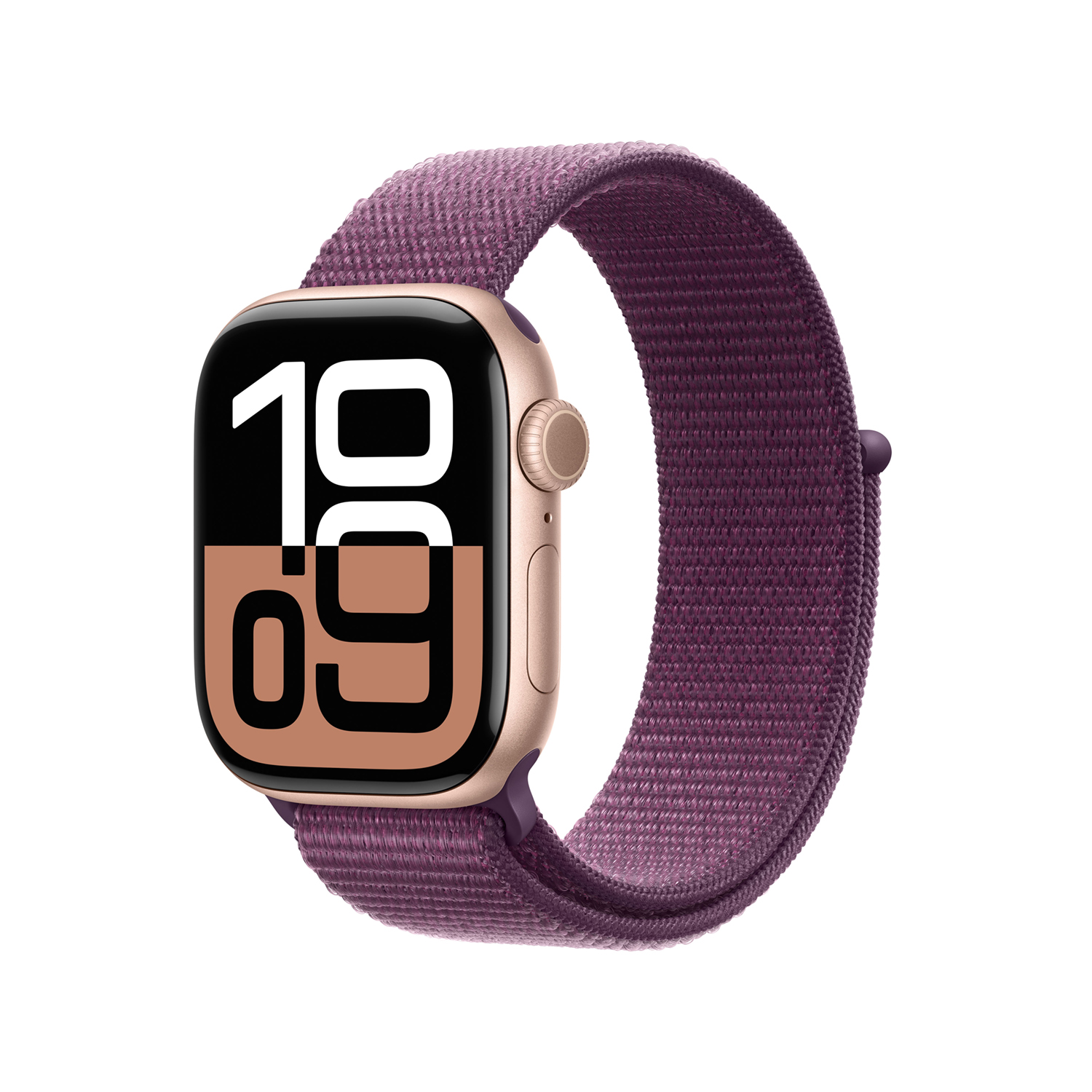 Apple Watch S10 Aluminium 42mm Rosegold (Sport Loop pflaume)