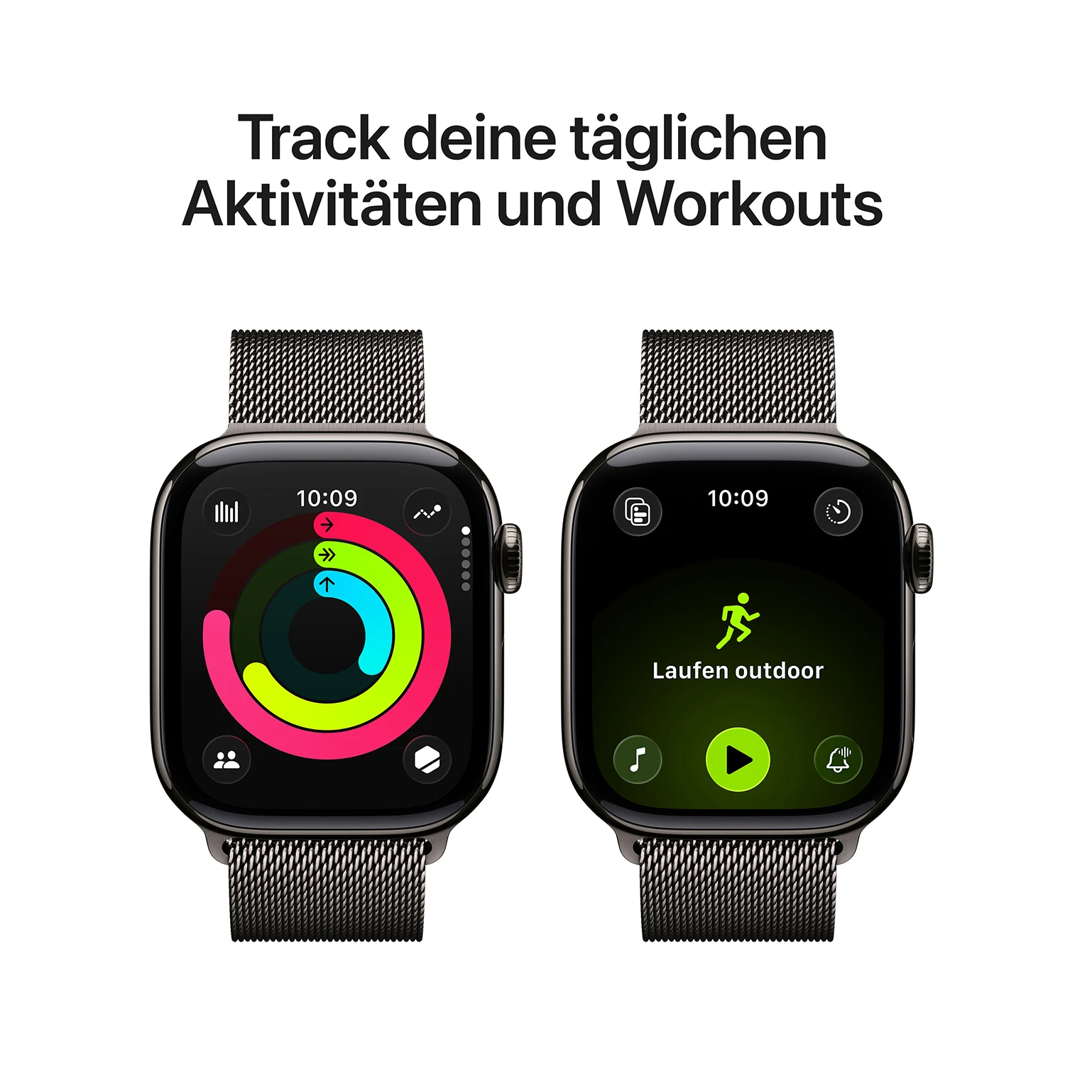 Apple Watch Series 11 GPS + Cellular 42mm Schiefer Titanium Case mit Schiefer Milanese Loop