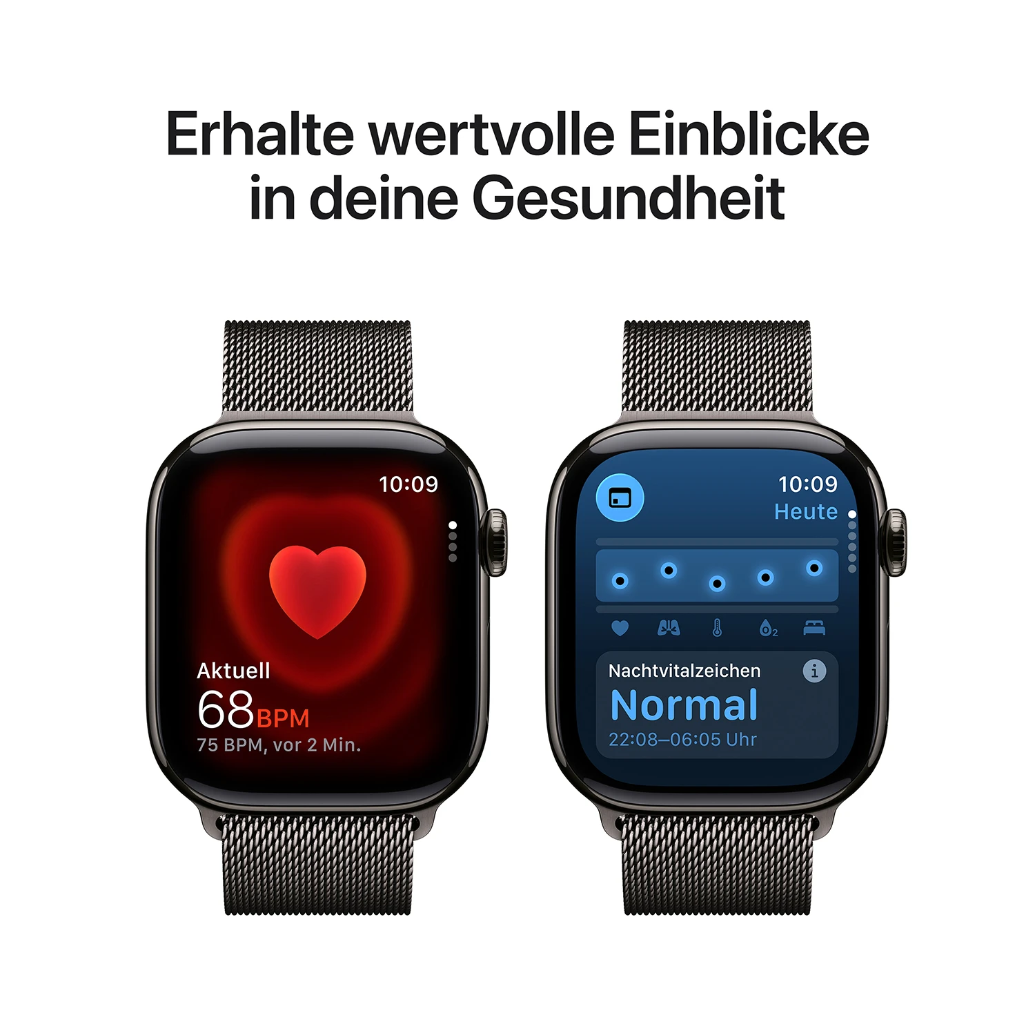 Apple Watch Series 11 GPS + Cellular 42mm Schiefer Titanium Case mit Schiefer Milanese Loop