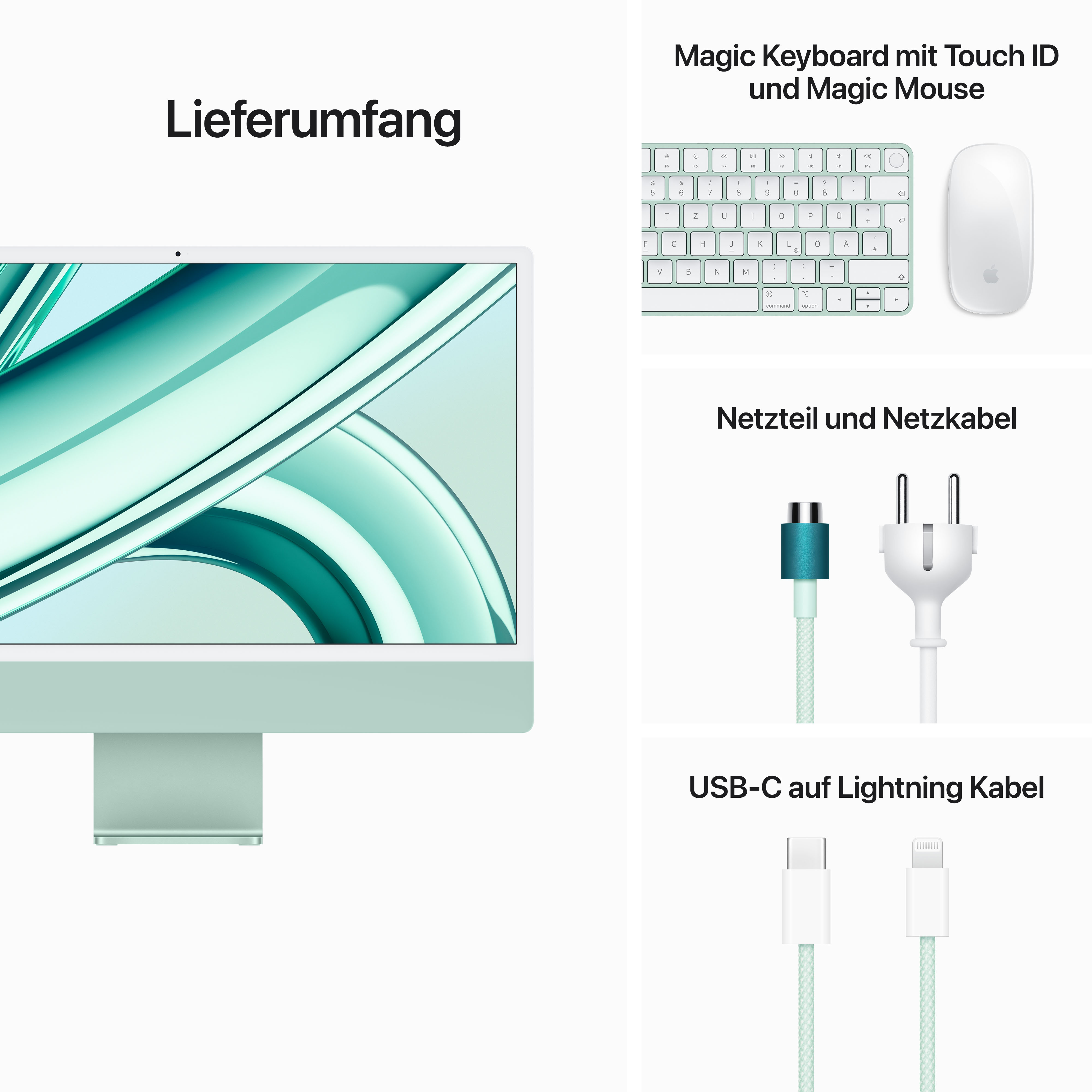Apple iMac 24'' M3 8-Core CPU 10-Core GPU - 512GB - 8GB Grün - 2023