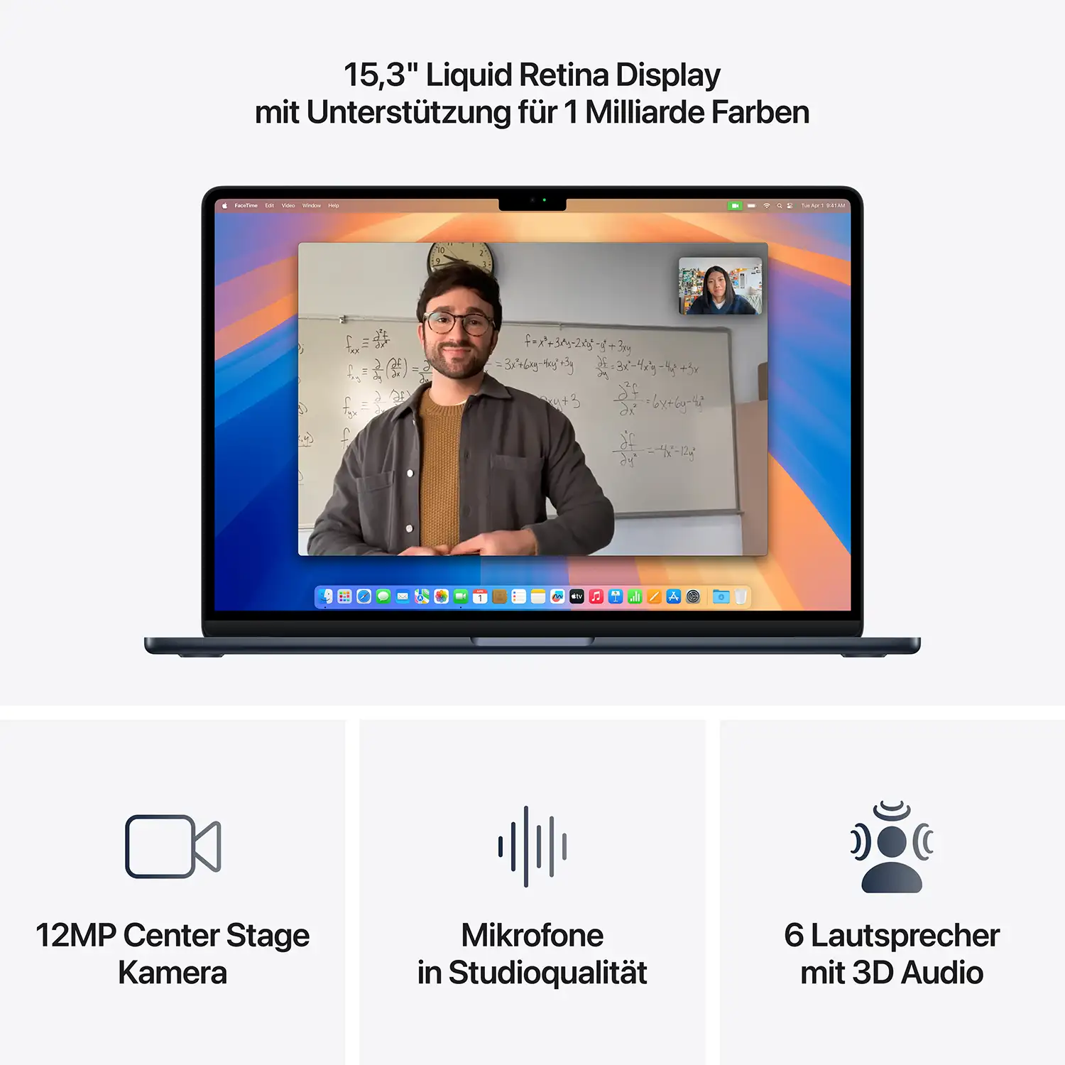 Macbook Air 15'' - M4 10-Core CPU 10-Core GPU - 16 GB - 256 GB SSD - Mitternacht - 2025 Macbook air 15 inch m4 midnight ansicht 5