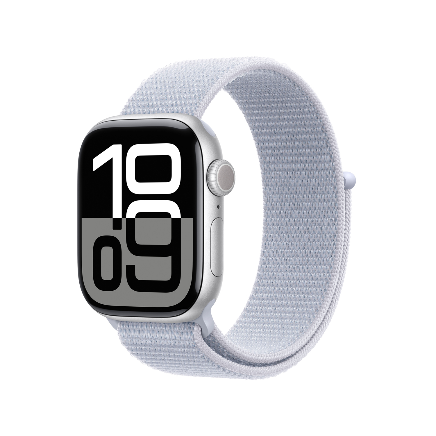 Apple Watch S10 Aluminium 42mm Silber (Sport Loop blaue Wolke)