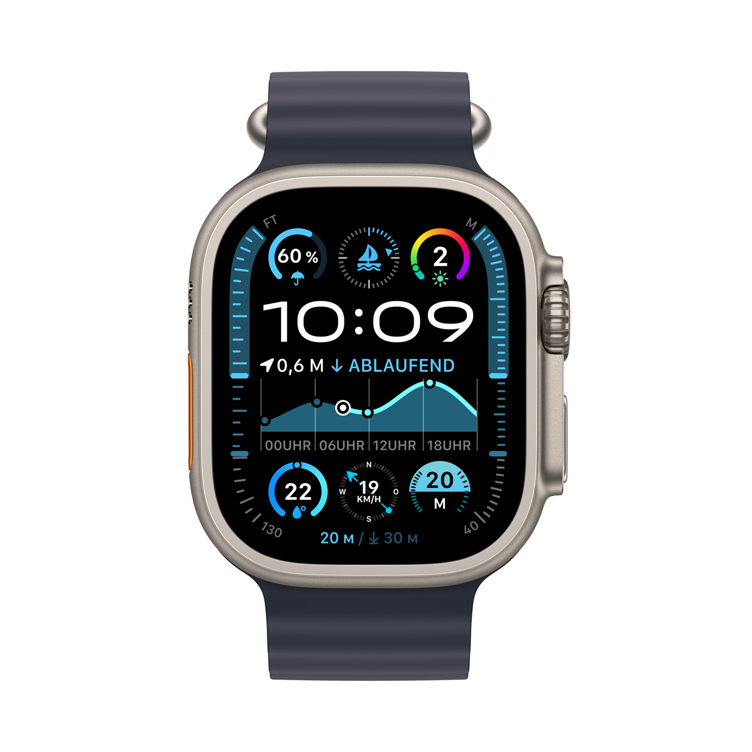 Apple Watch Ultra 2 Titanium Cellular 49mm Natur (Ocean Armband marine) Apple Watch Ultra 2 Titanium Cellular 49mm Natur (Ocean Armband marine)