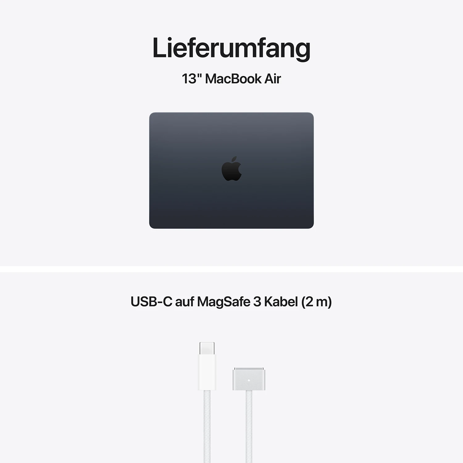 Macbook Air 13'' M5  10-Core CPU  10-Core GPU - 24 GB - 1 TB SSD - Mitternacht - 2026 - Kein Netzteil 