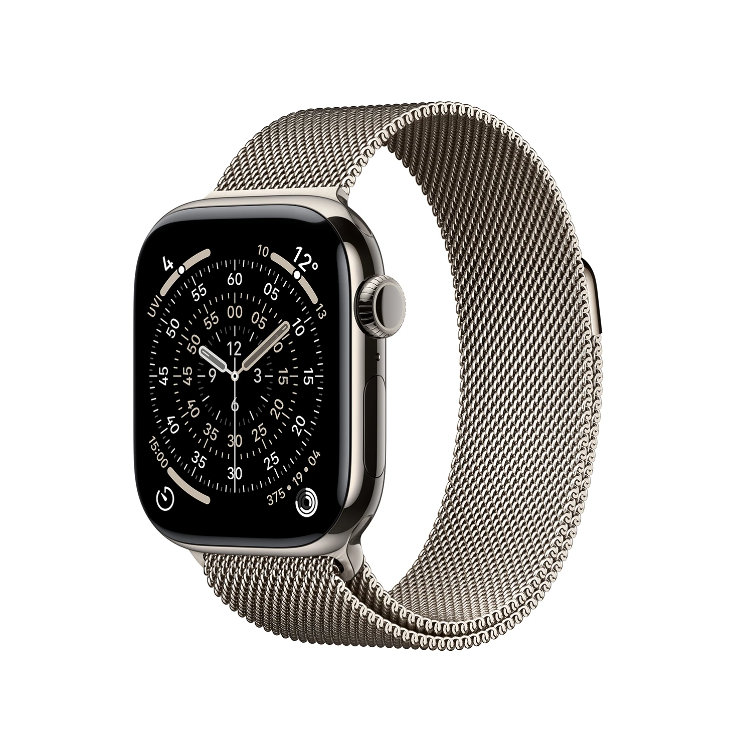 Apple Watch Series 11 GPS + Cellular 42mm Natur Titanium Case mit Natur Milanese Loop
