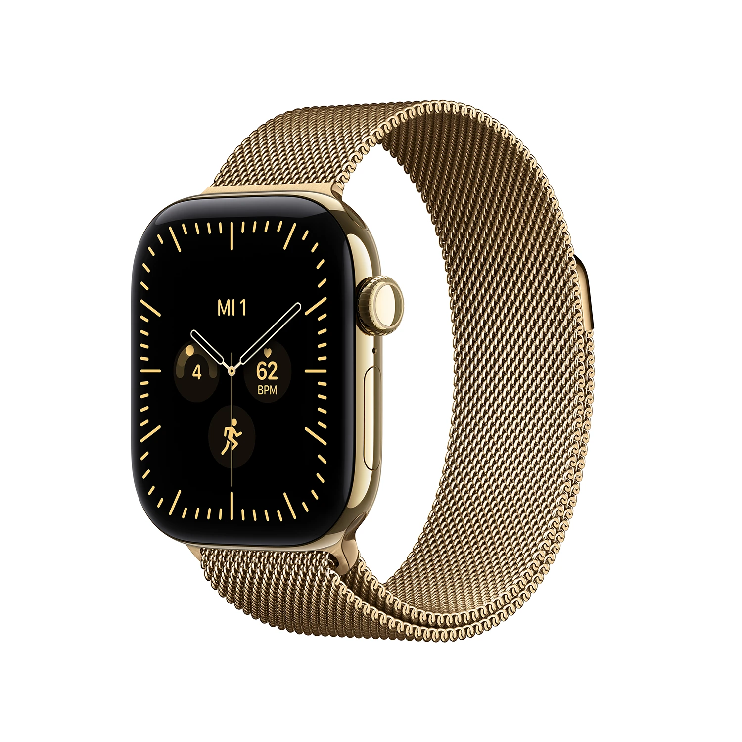 Apple Watch Series 12 GPS + Cellular 42mm Radiant Gold Titanium Case with Radiant Gold Milanese Loop