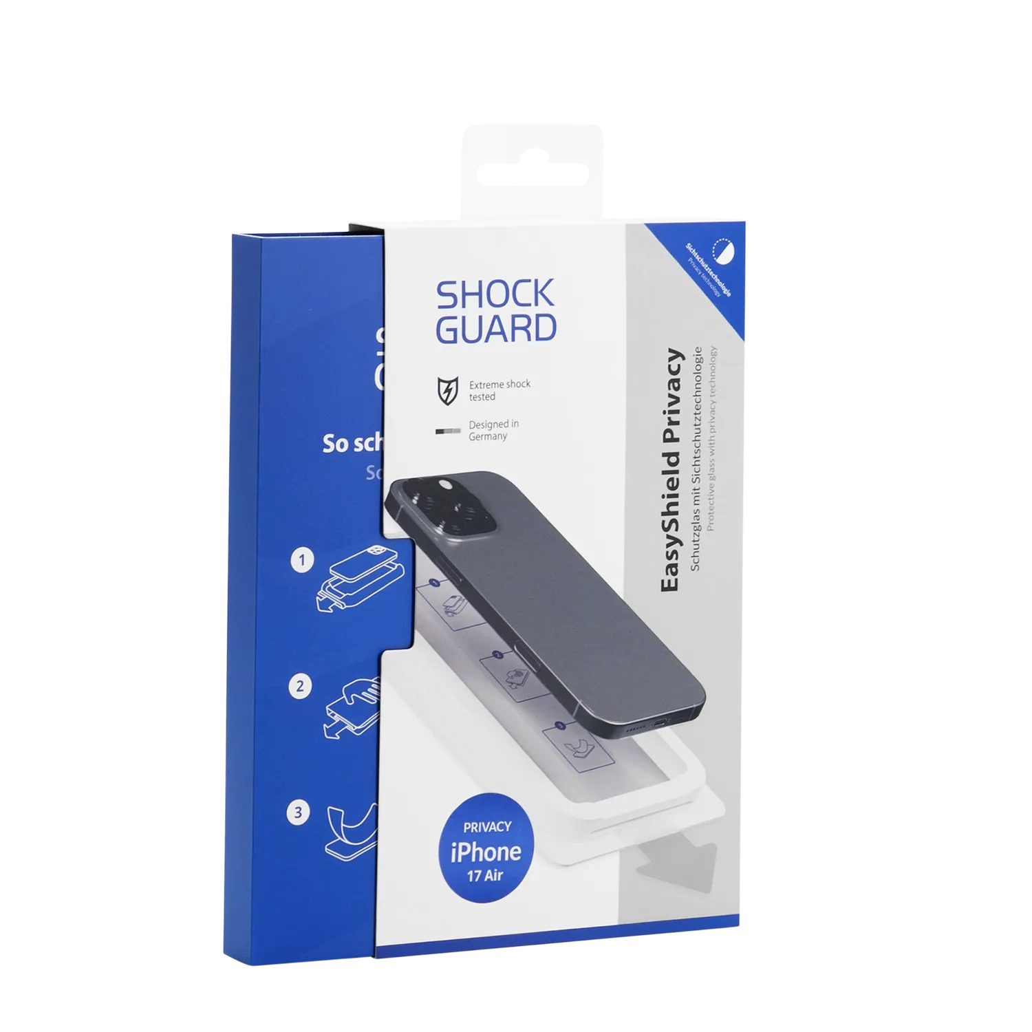 Shockguard EasyShield Privacy iPhone 17 Air inkl. Positionierhilfe