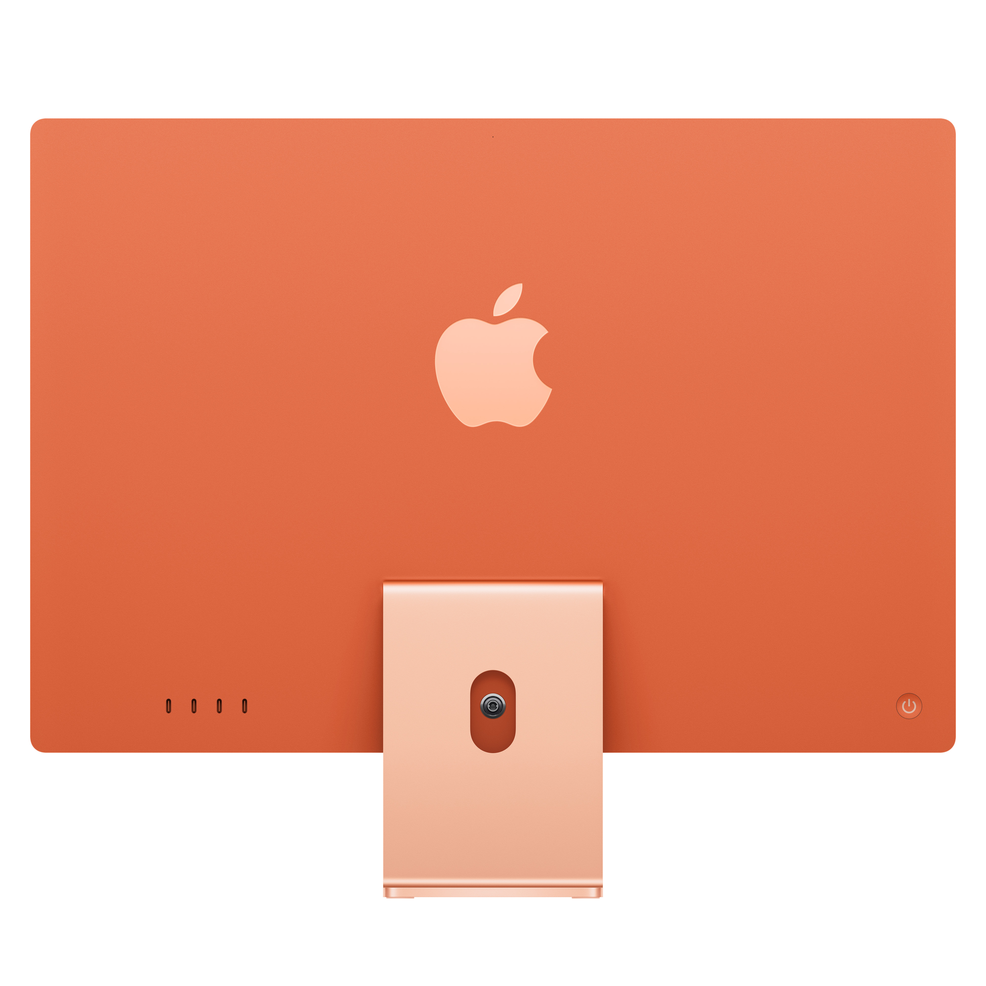 Imac m4 pro chip 4 port 24 in orange ansicht 2