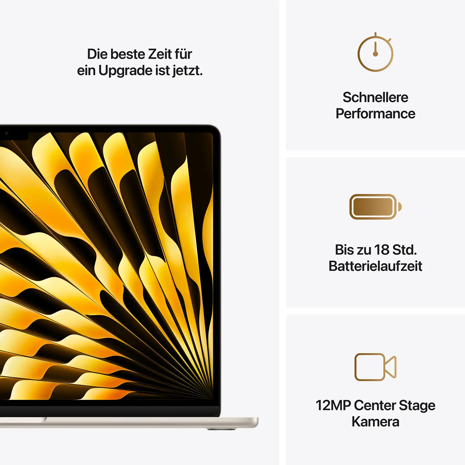 Macbook Air 15'' - M4 10-Core CPU 10-Core GPU - 24 GB - 512 GB SSD - Polarstern - 2025 Macbook air 15 inch m4 starlight ansicht 10