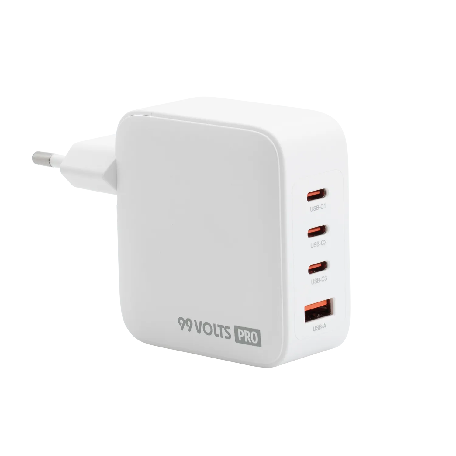 99VOLTS 100W GaN PD Power Adapter - 3 USB-C / 1 USB-A