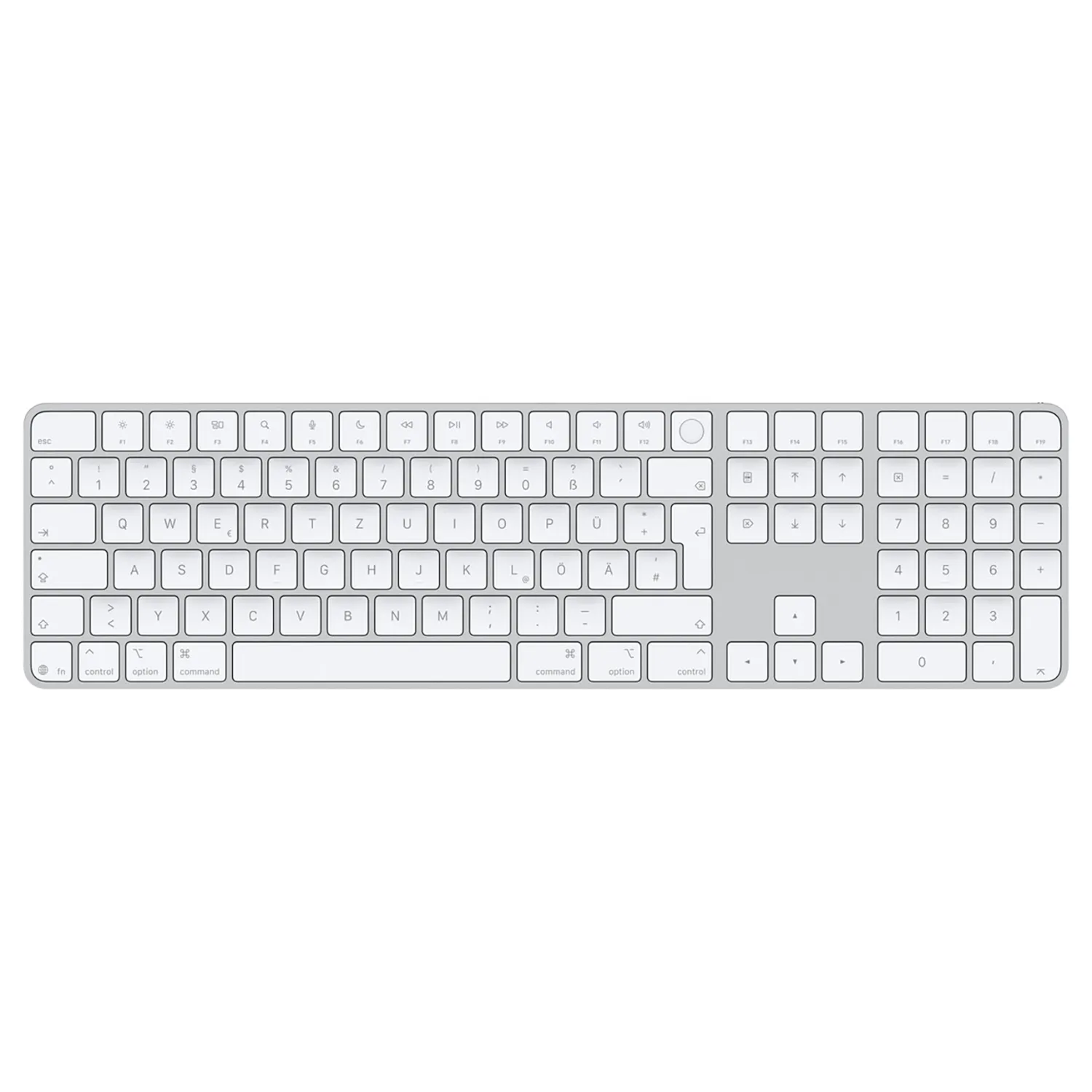 Magic Keyboard mit Touch ID und Ziffernblock für Mac Modelle mit Apple Chip – Deutsch – Weiss 