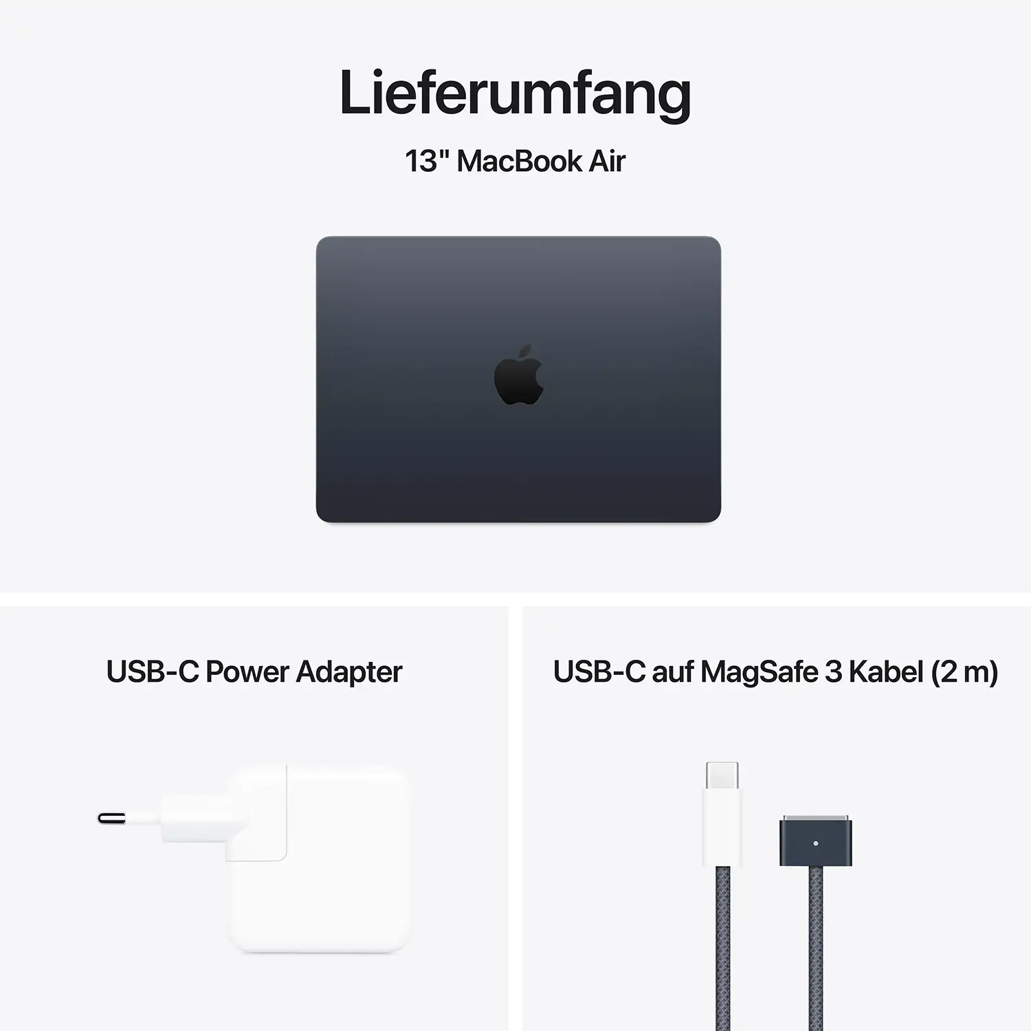 Macbook Air 13.6'' - M4 10-Core CPU 8-Core GPU - 16 GB - 256 GB SSD - Mitternacht - 2025 Macbook air 13 inch m4 midnight ansicht 11